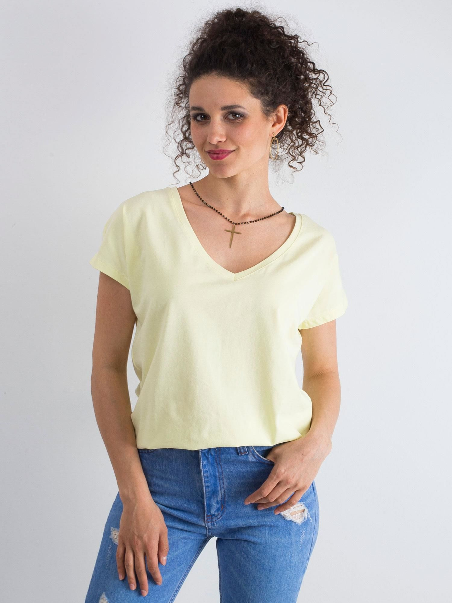 T-shirt Jasny żółty