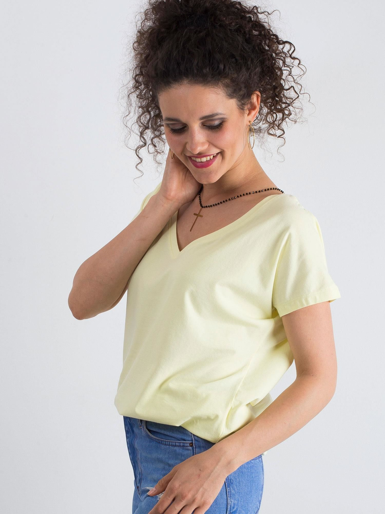 T-shirt Jasny żółty