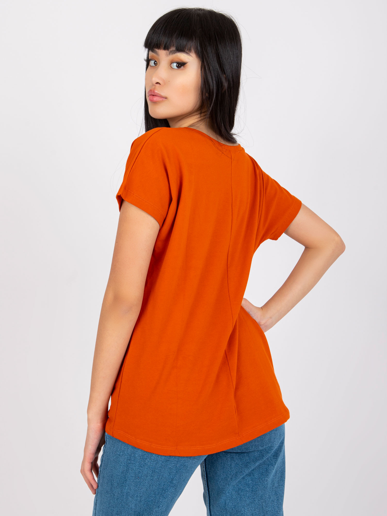 T-shirt Ciemny pomarańczowy