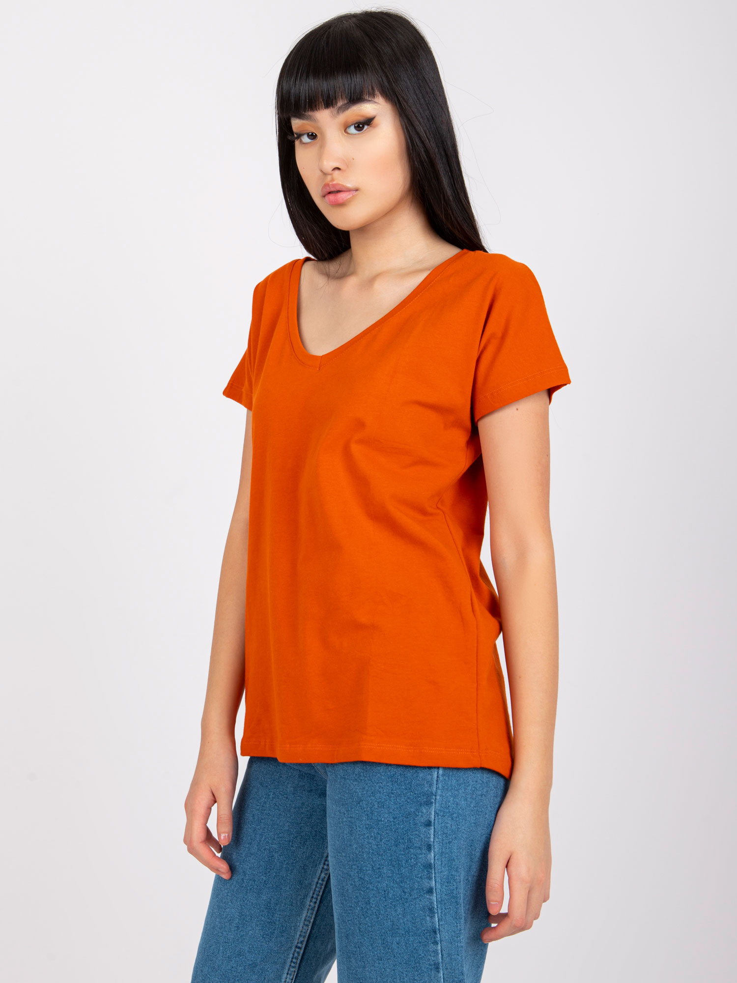 T-shirt Ciemny pomarańczowy