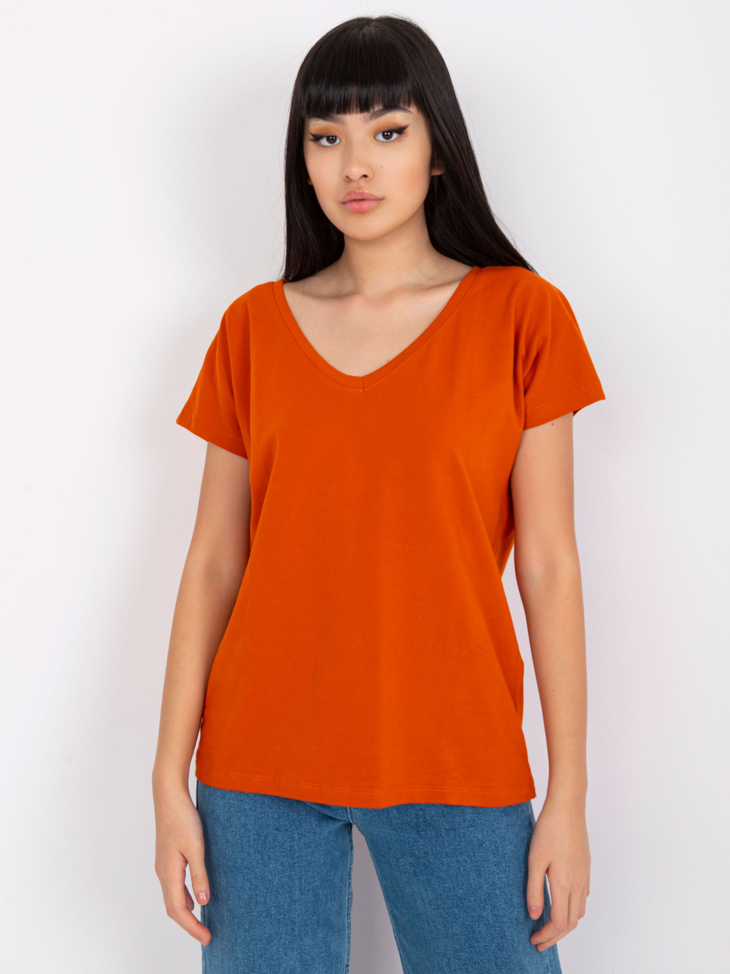 T-shirt Ciemny pomarańczowy