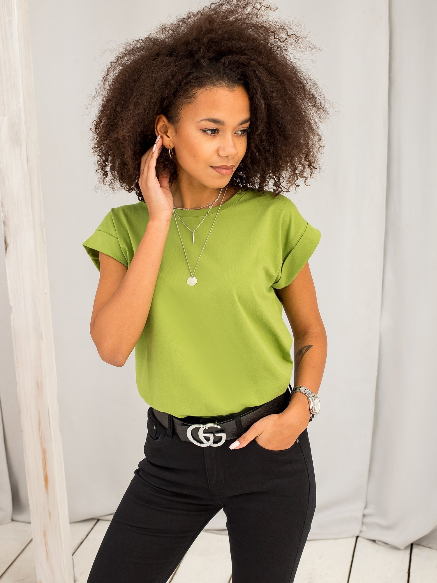 T-shirt Jasny zielony