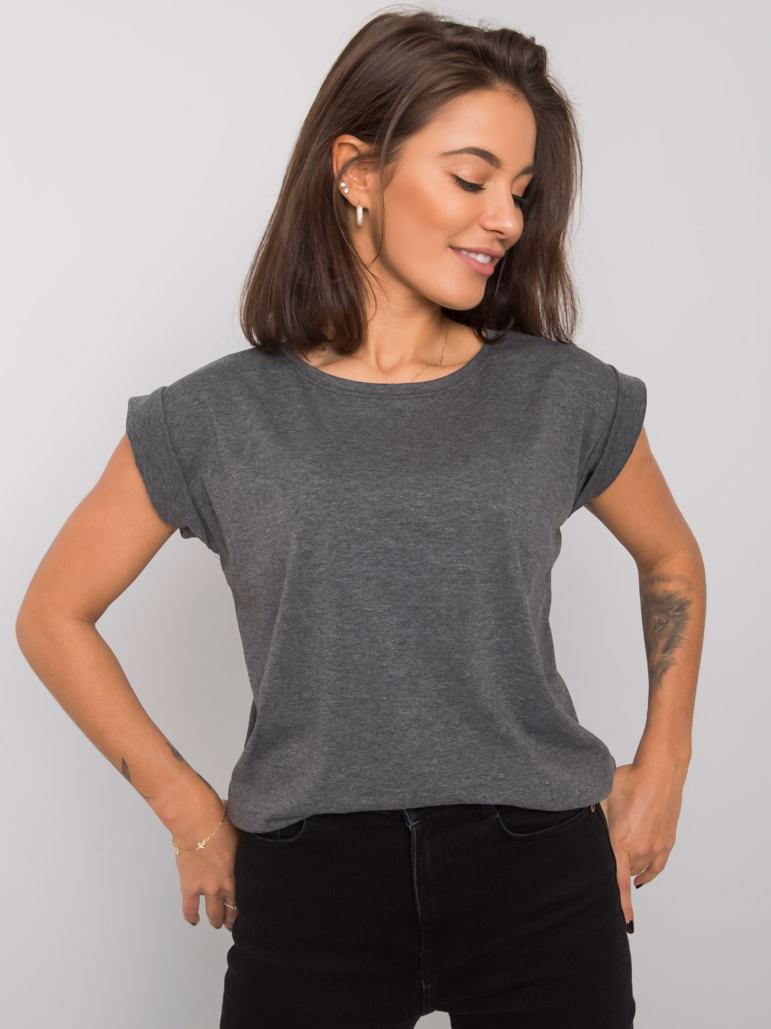 T-shirt Ciemny szary
