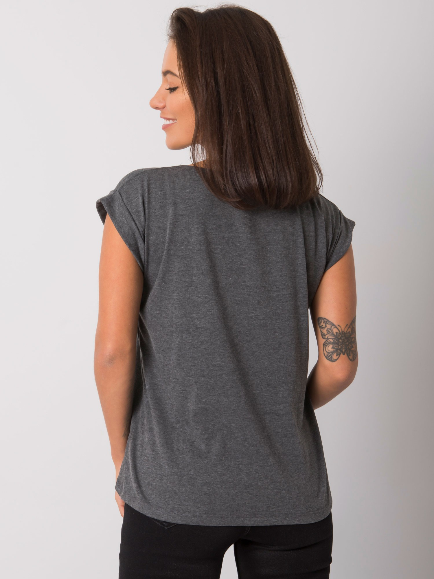 T-shirt Ciemny szary