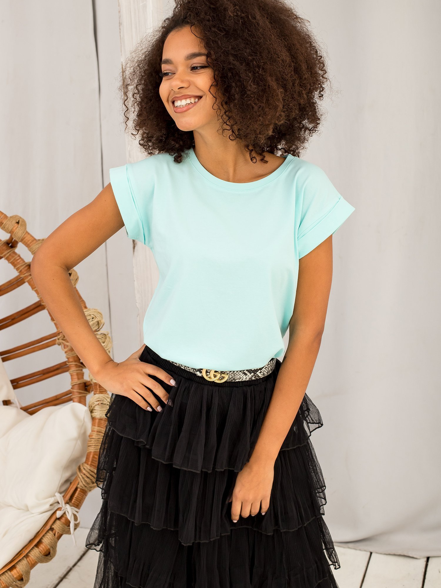 T-shirt Mietowy