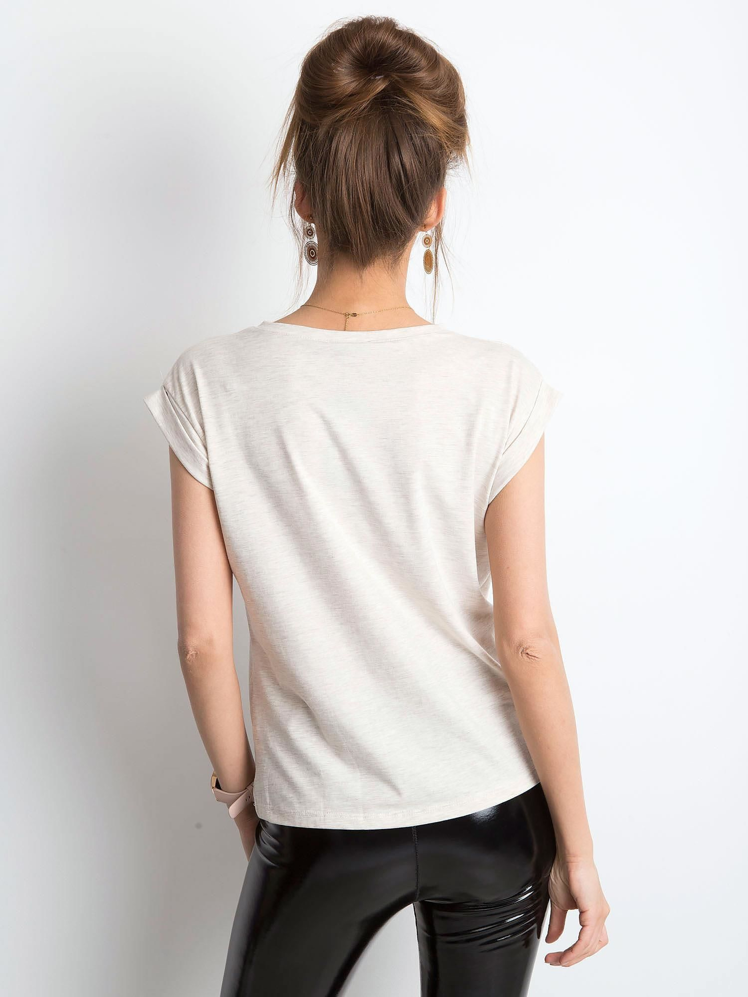 T-shirt Jasny beżowy