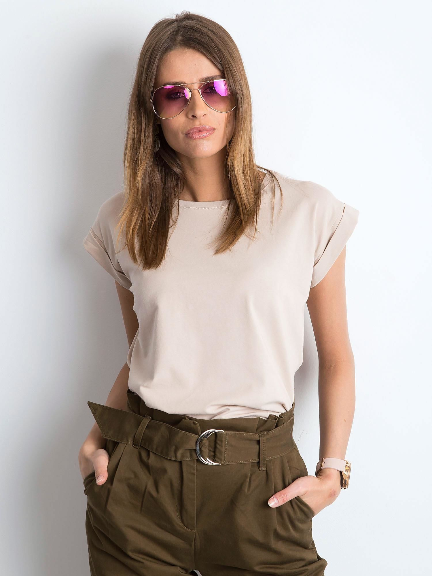 T-shirt Beżowy