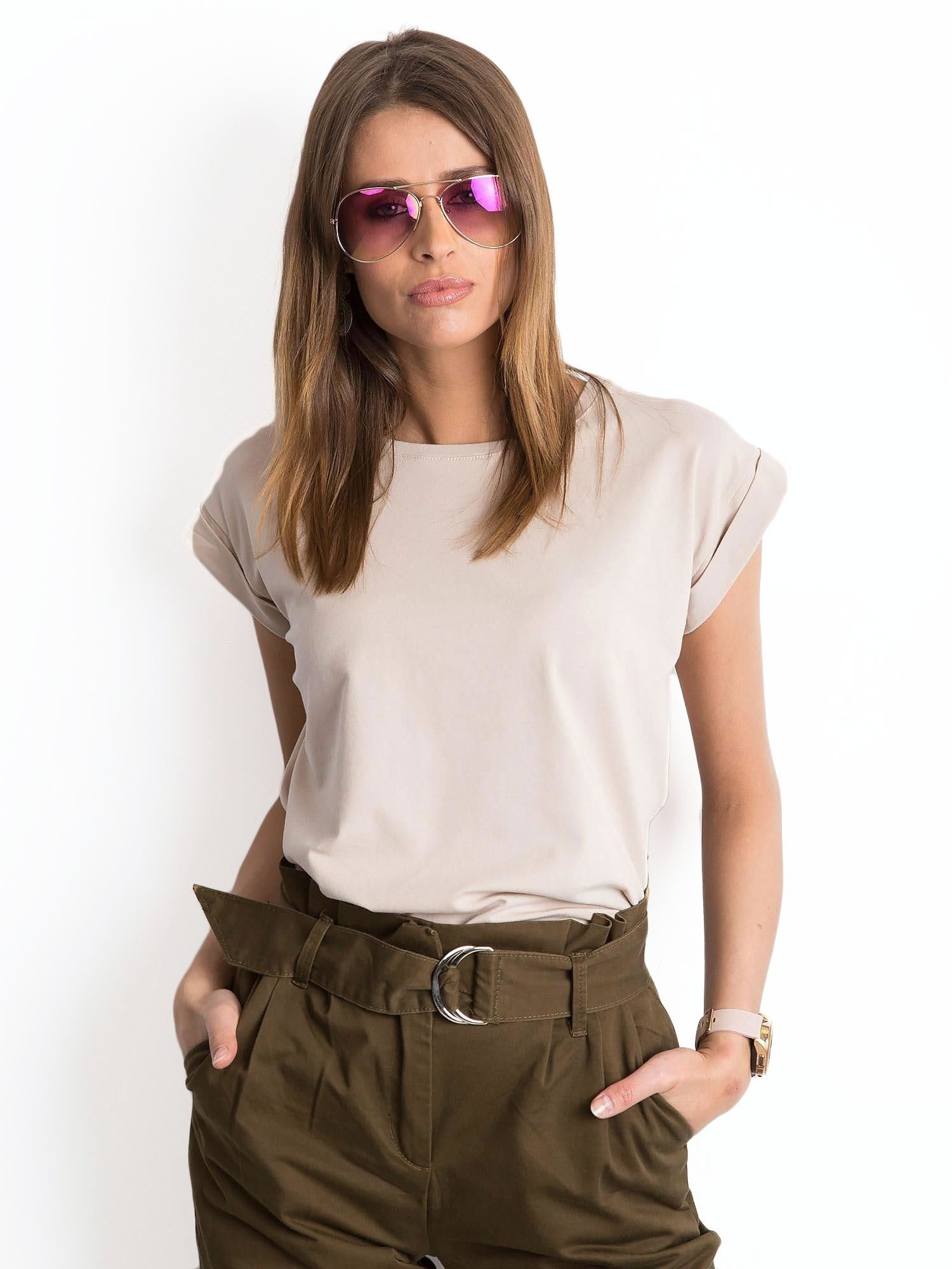 T-shirt Beżowy