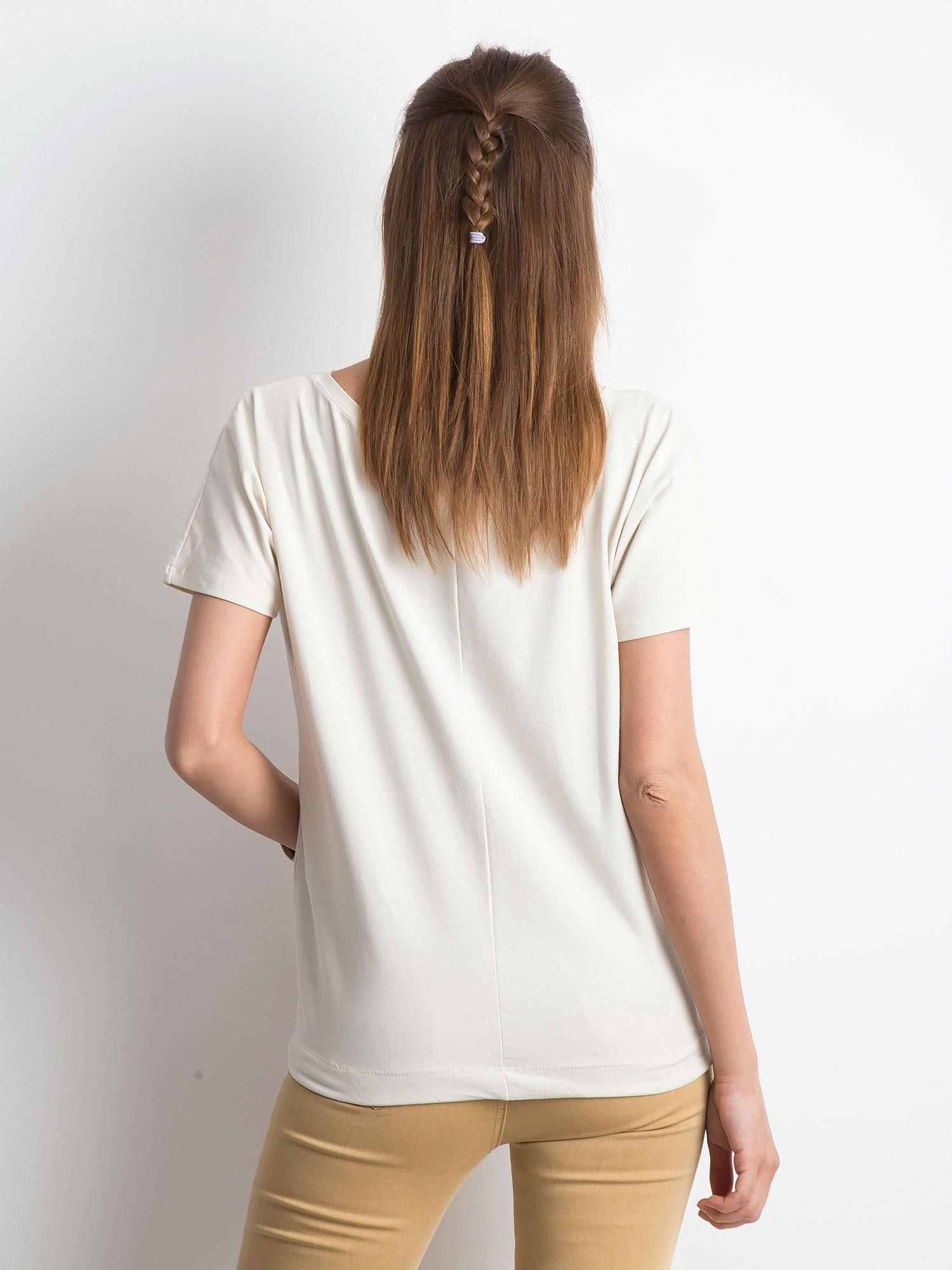 T-shirt Jasny beżowy