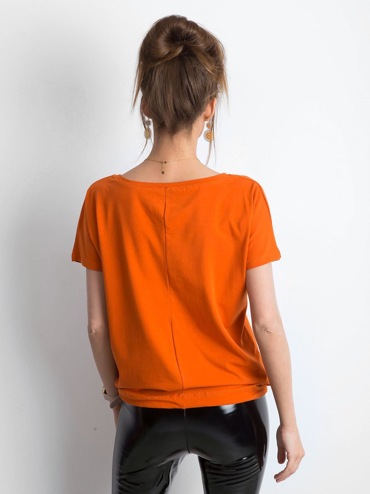 T-shirt Ciemny pomarańczowy