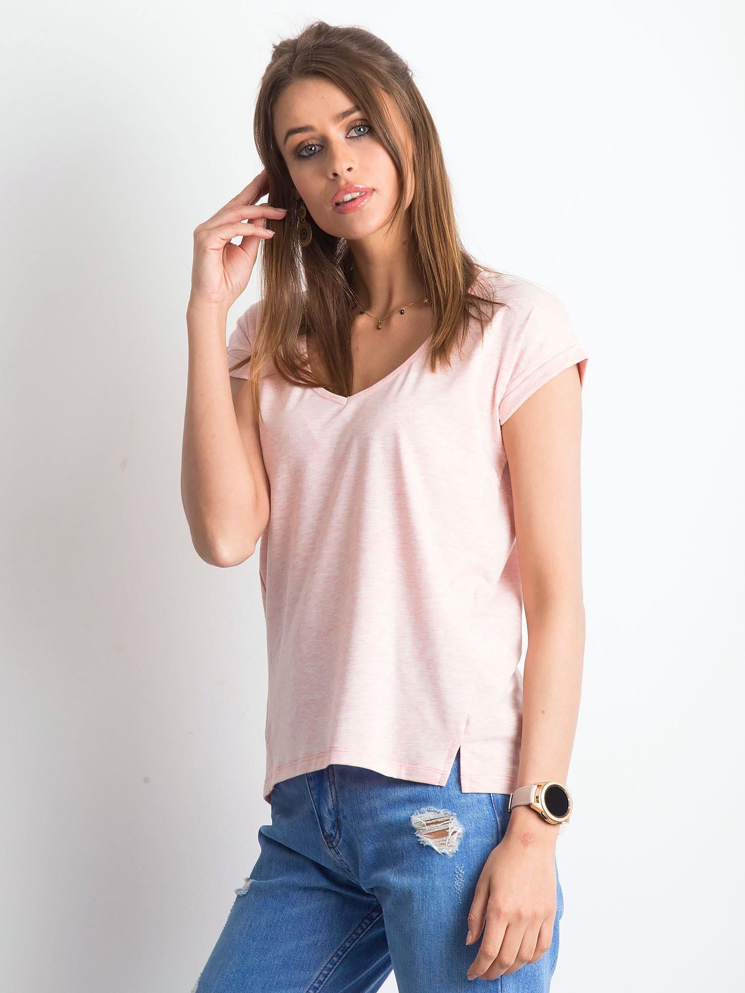 T-shirt Jasny różowy
