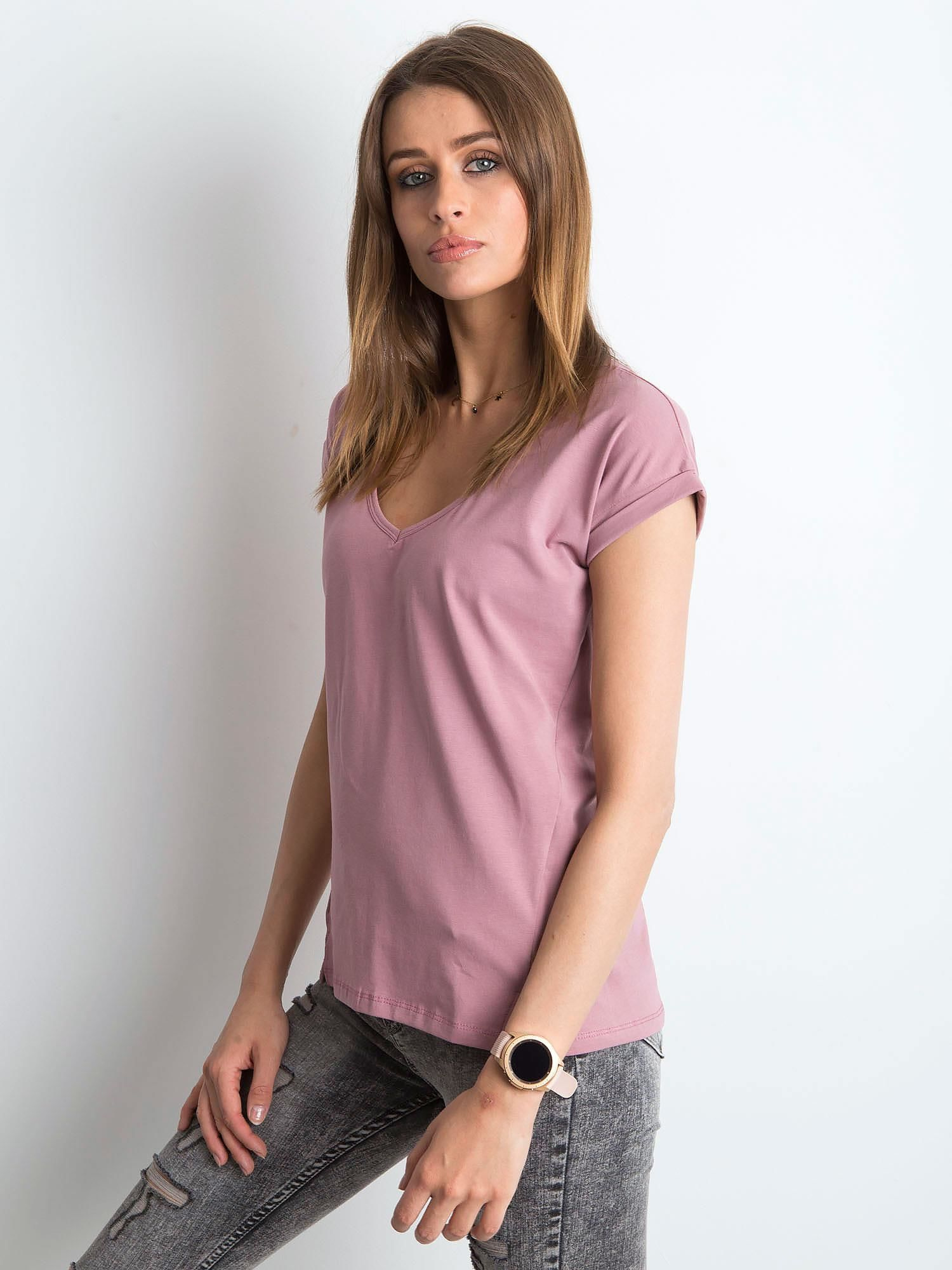 T-shirt Ciemny różowy