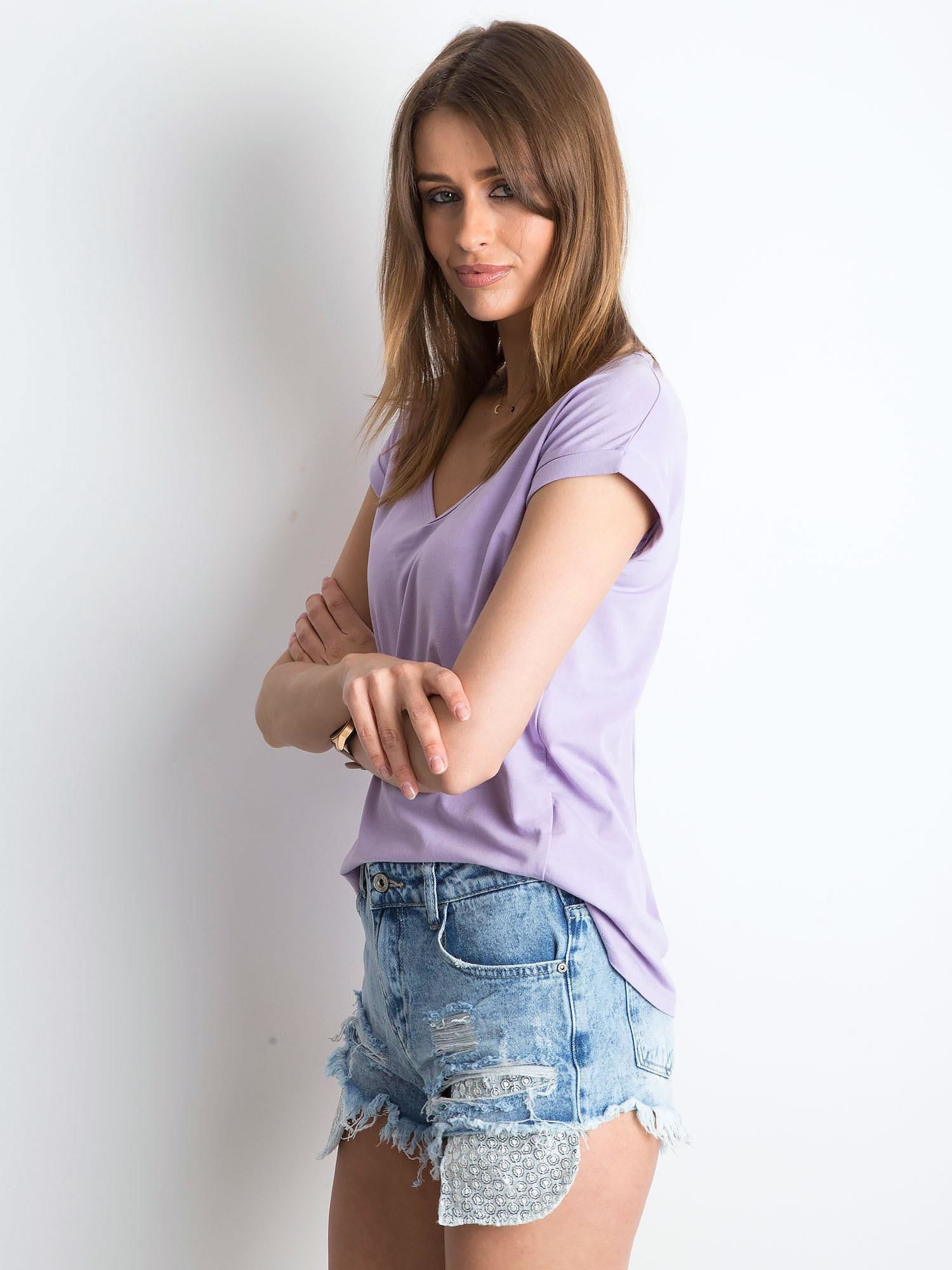 T-shirt Jasny fioletowy