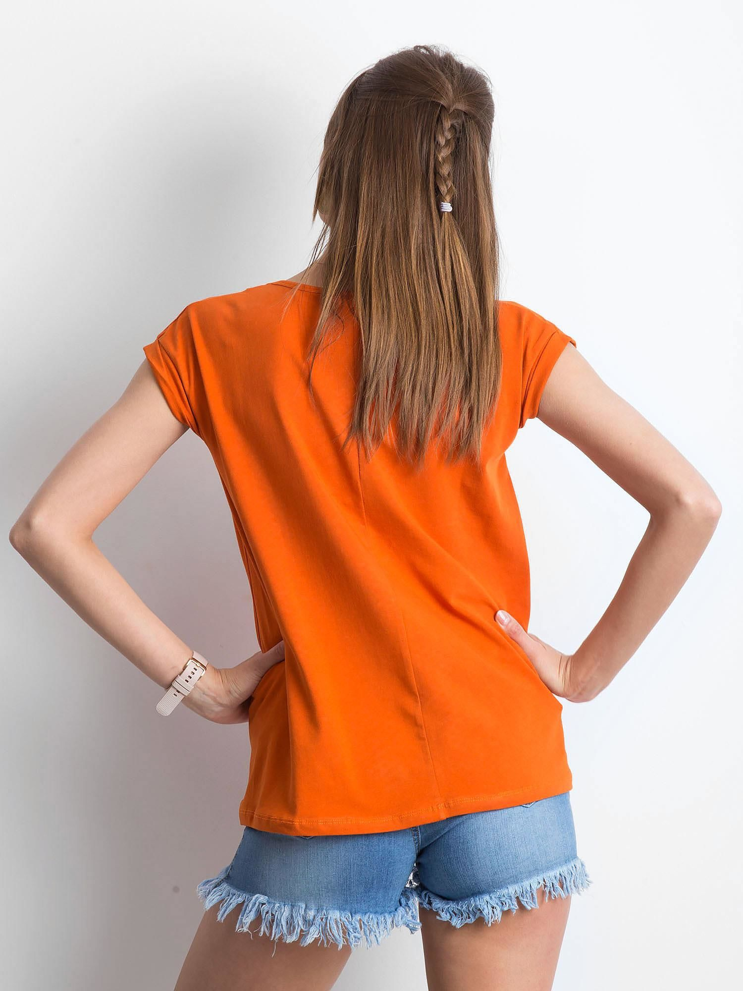 T-shirt Ciemny pomarańczowy