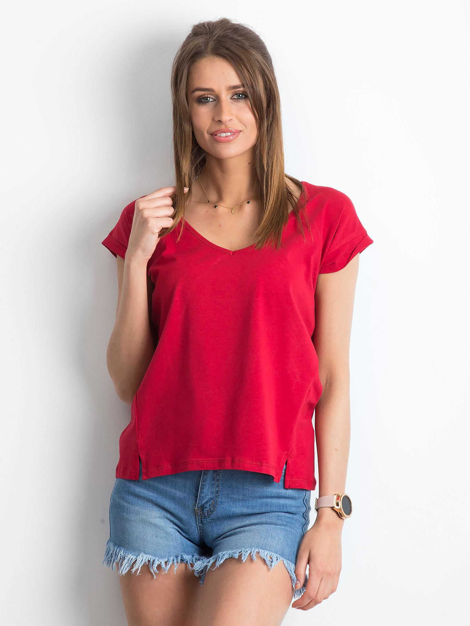 T-shirt Bordowy