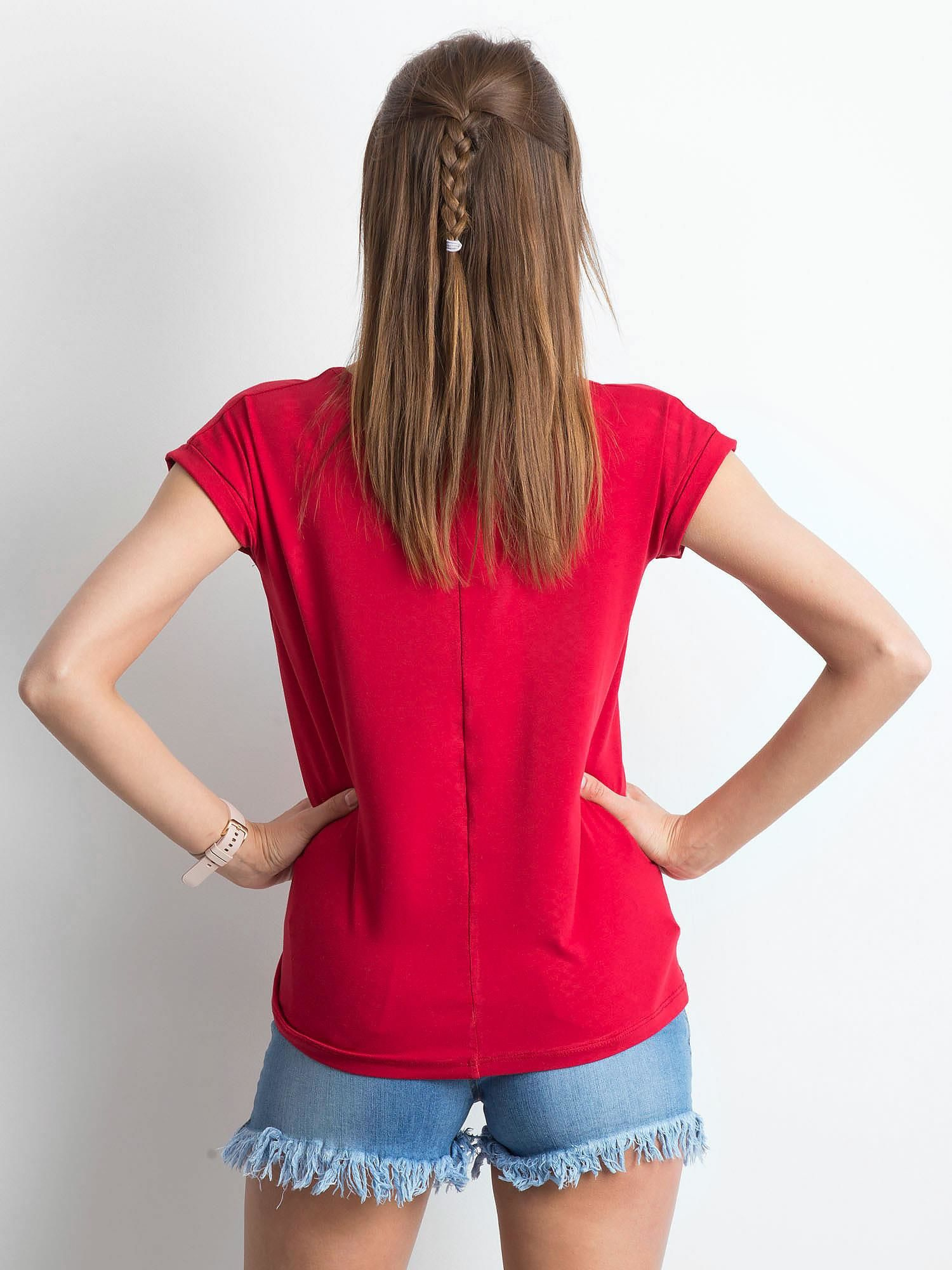 T-shirt Bordowy