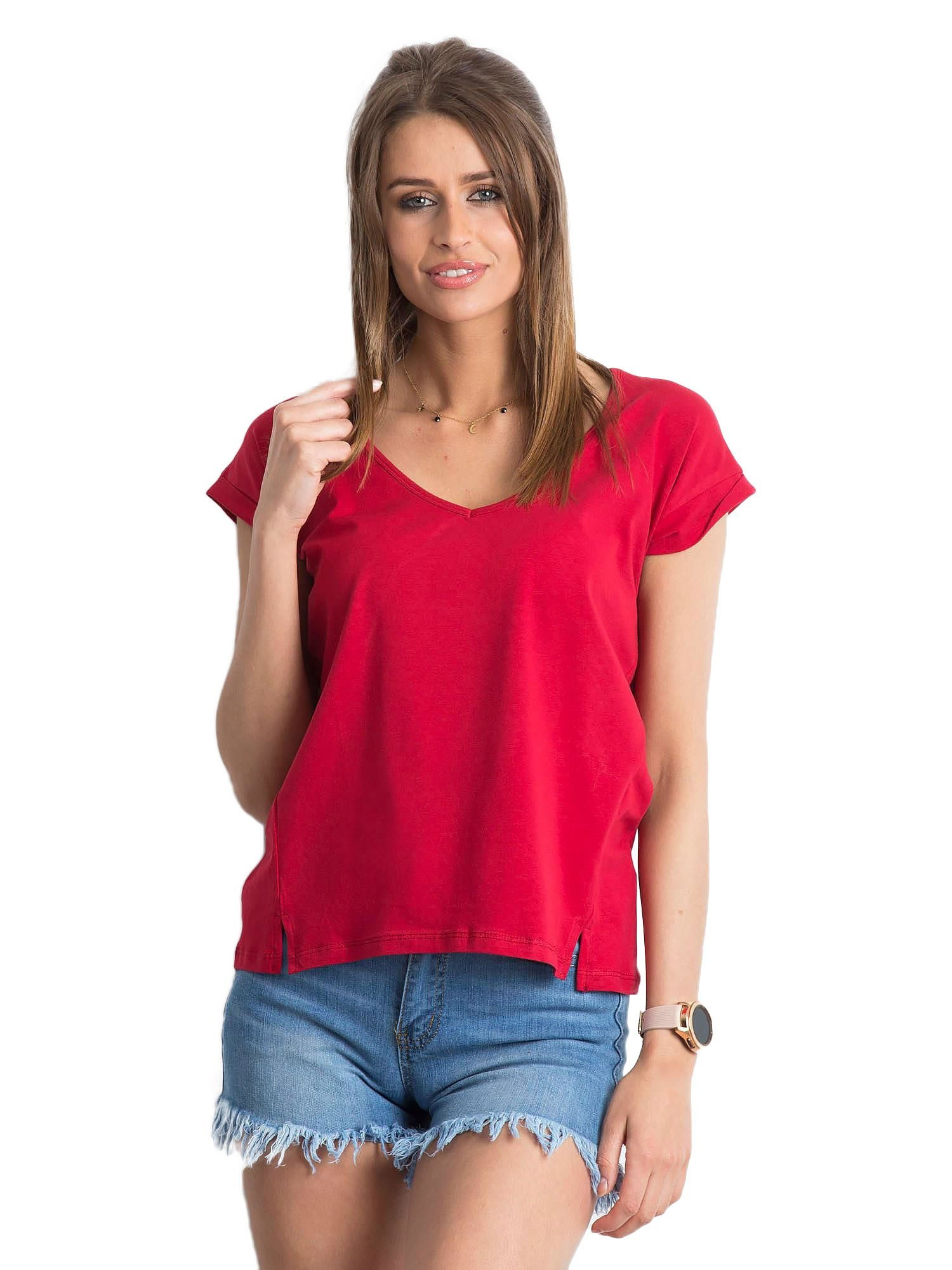 T-shirt Bordowy