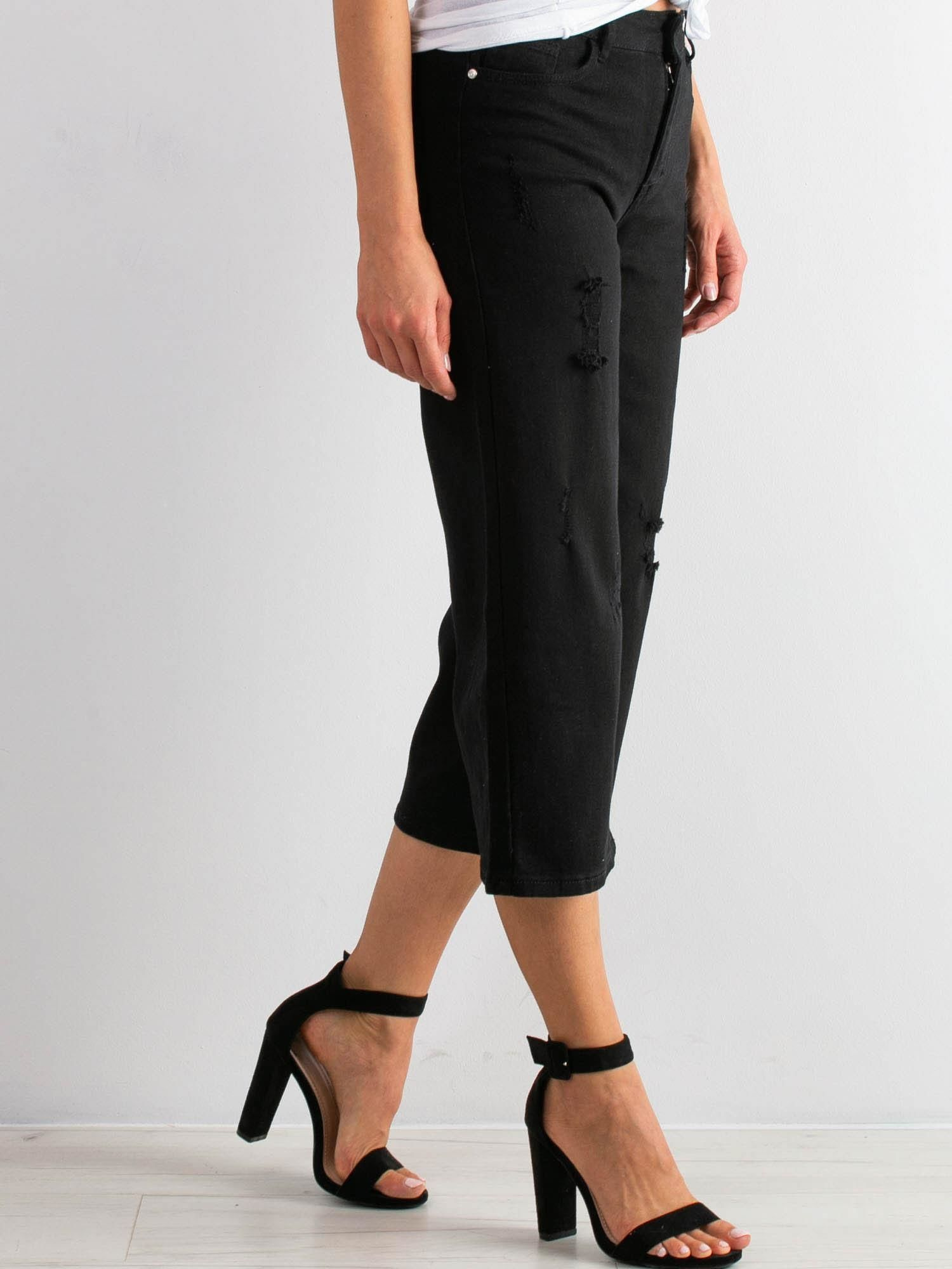 Spodnie jeans Czarny
