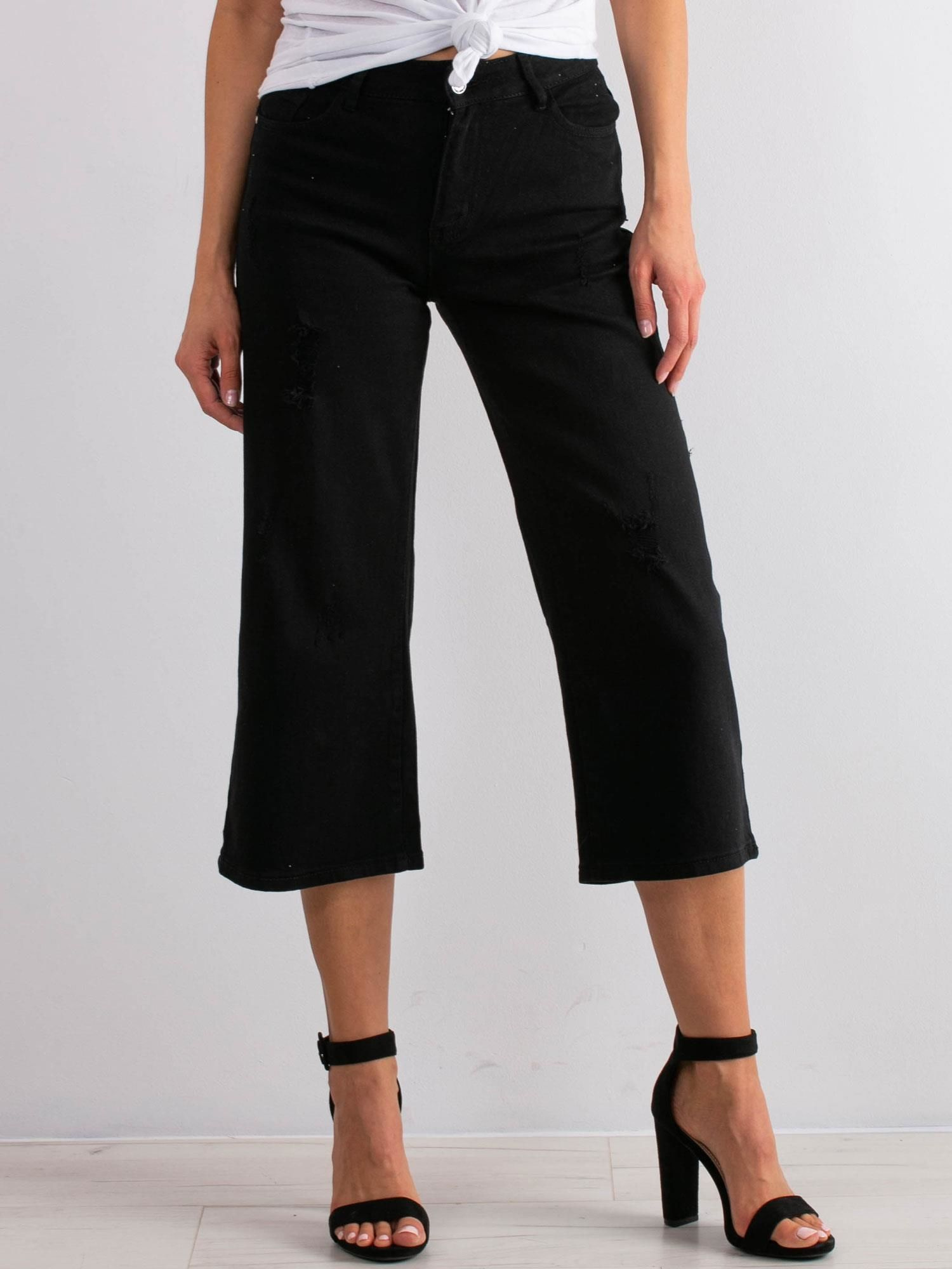 Spodnie jeans Czarny