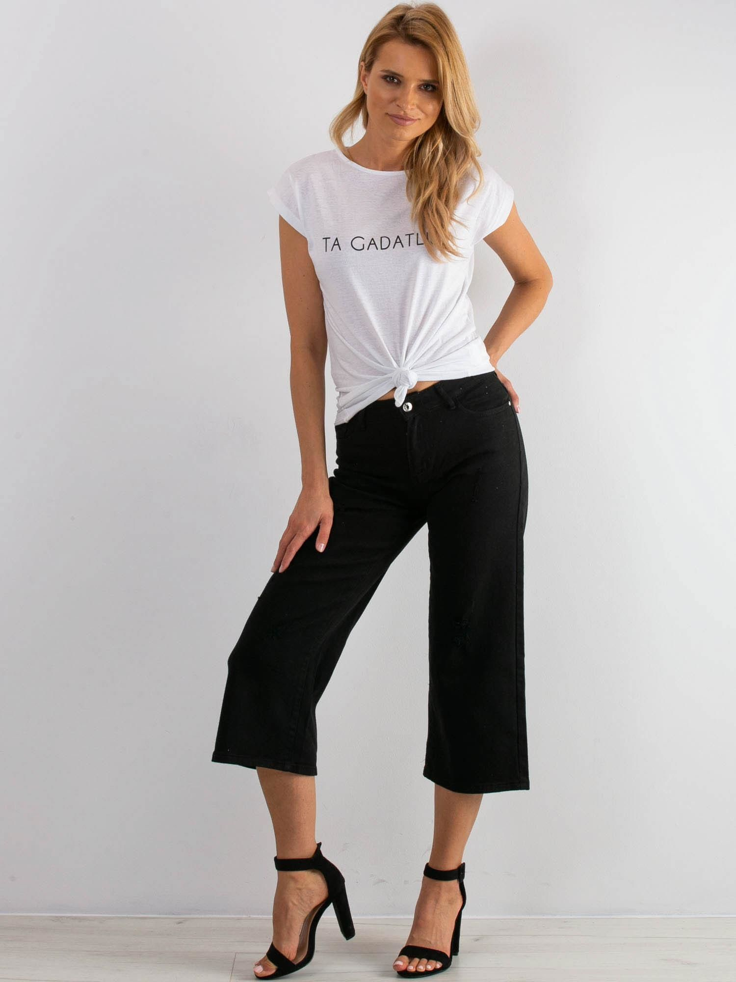 Spodnie jeans Czarny