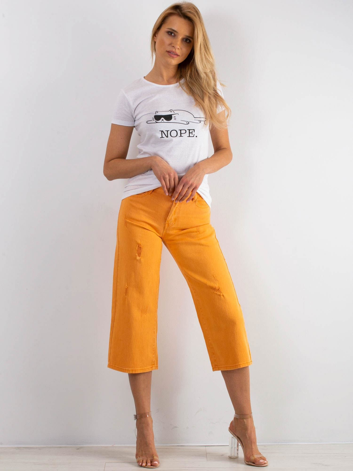 Spodnie jeans Jasny pomarańczowy