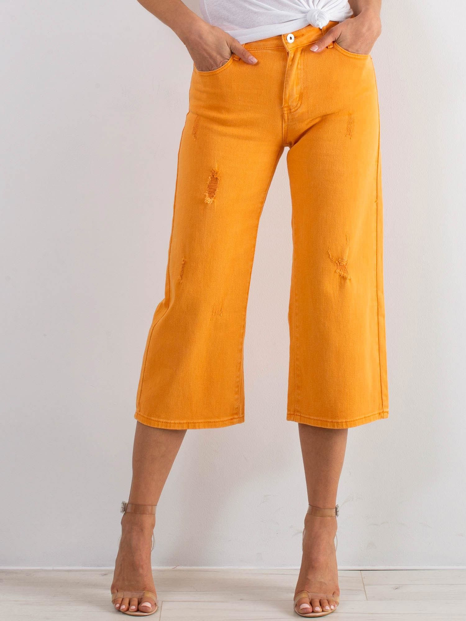 Spodnie jeans Jasny pomarańczowy