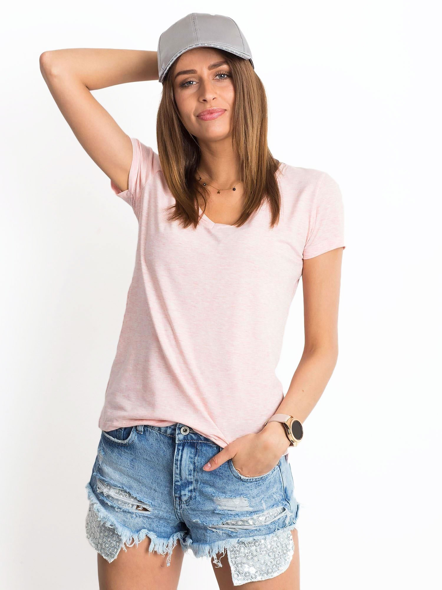 T-shirt Jasny różowy