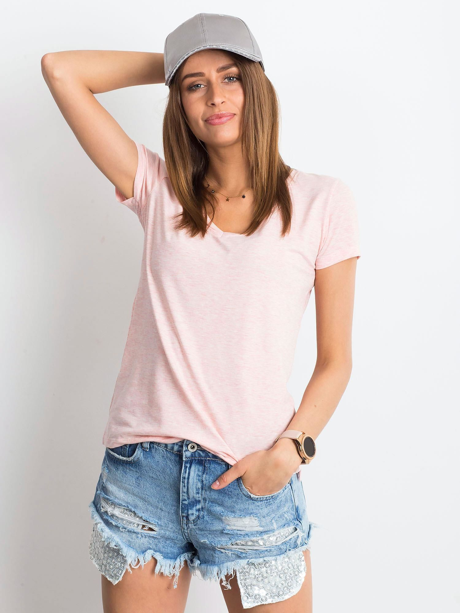 T-shirt Jasny różowy