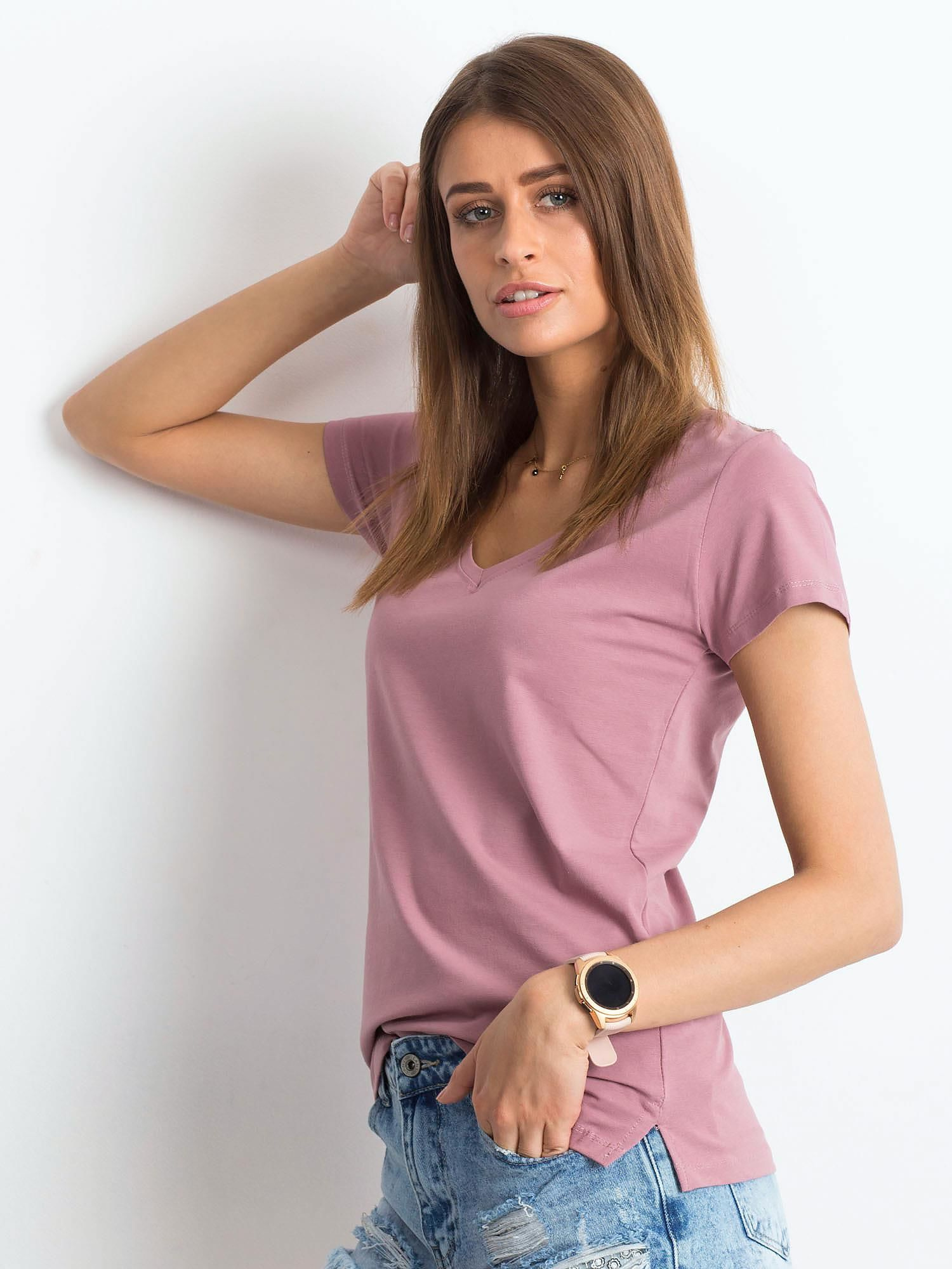 T-shirt Ciemny różowy