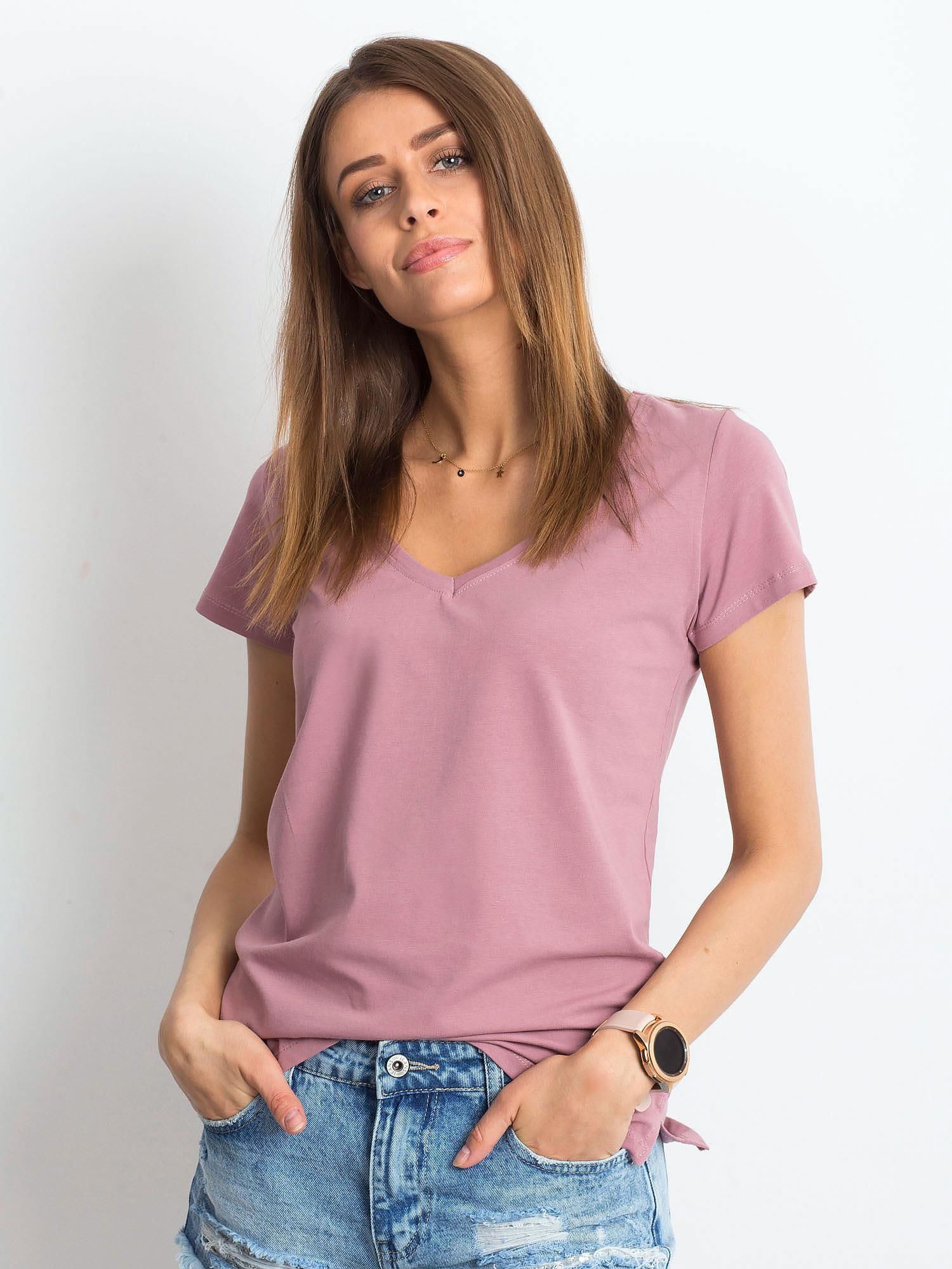 T-shirt Ciemny różowy