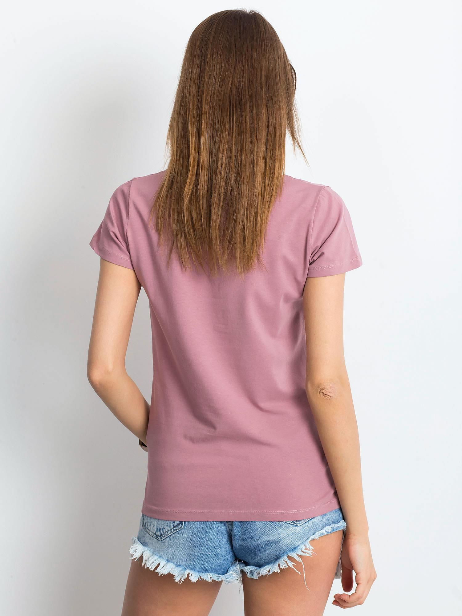 T-shirt Ciemny różowy