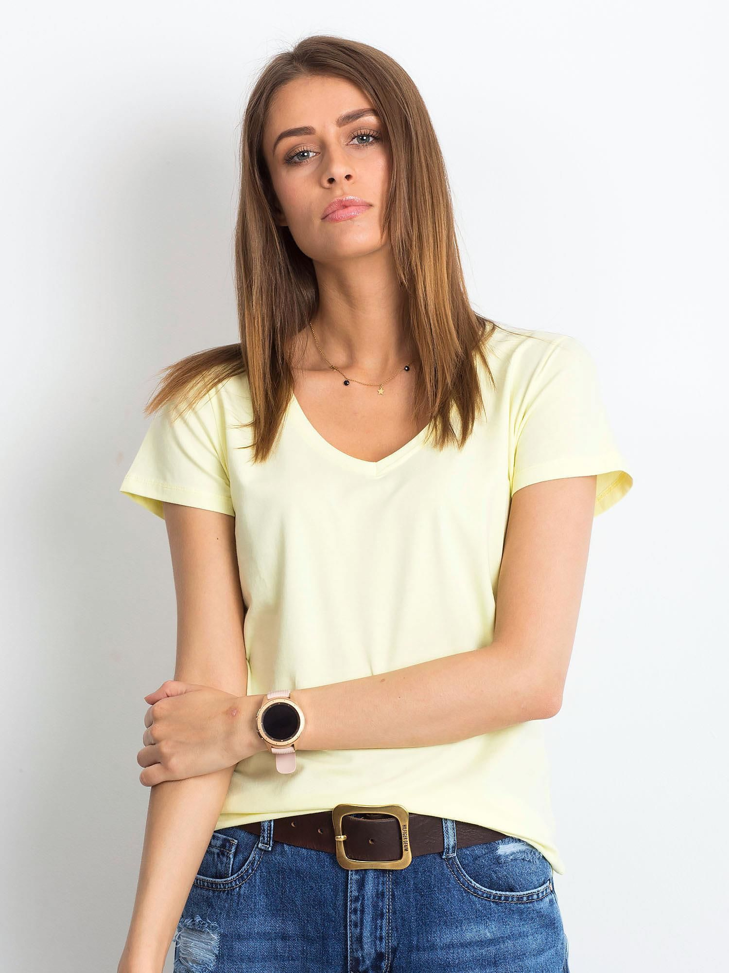 T-shirt Jasny żółty