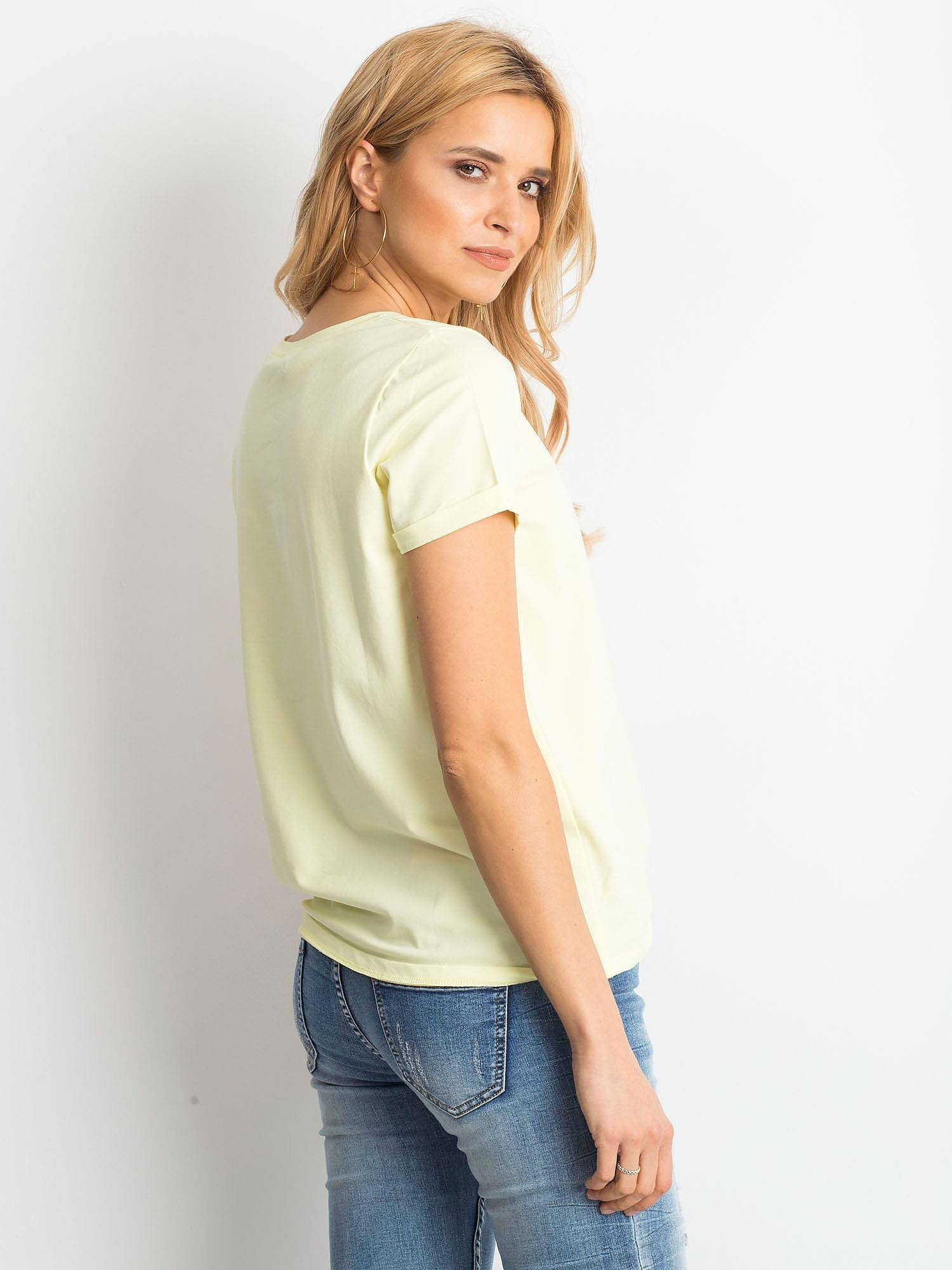 T-shirt Jasny żółty