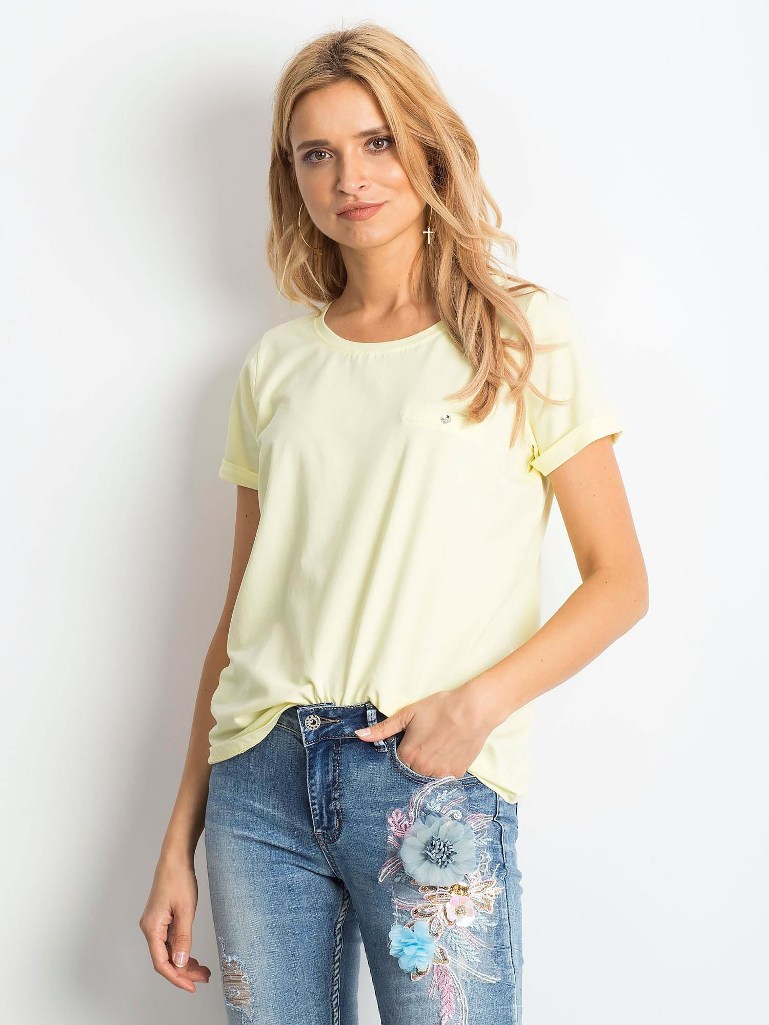 T-shirt Jasny żółty