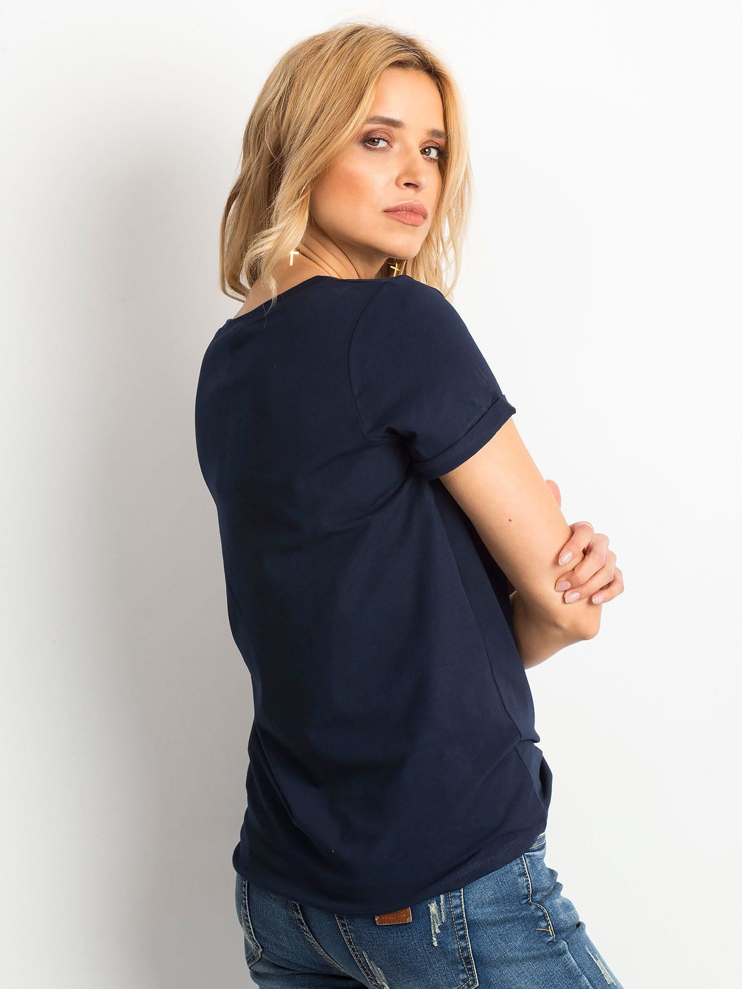 T-shirt Granatowy
