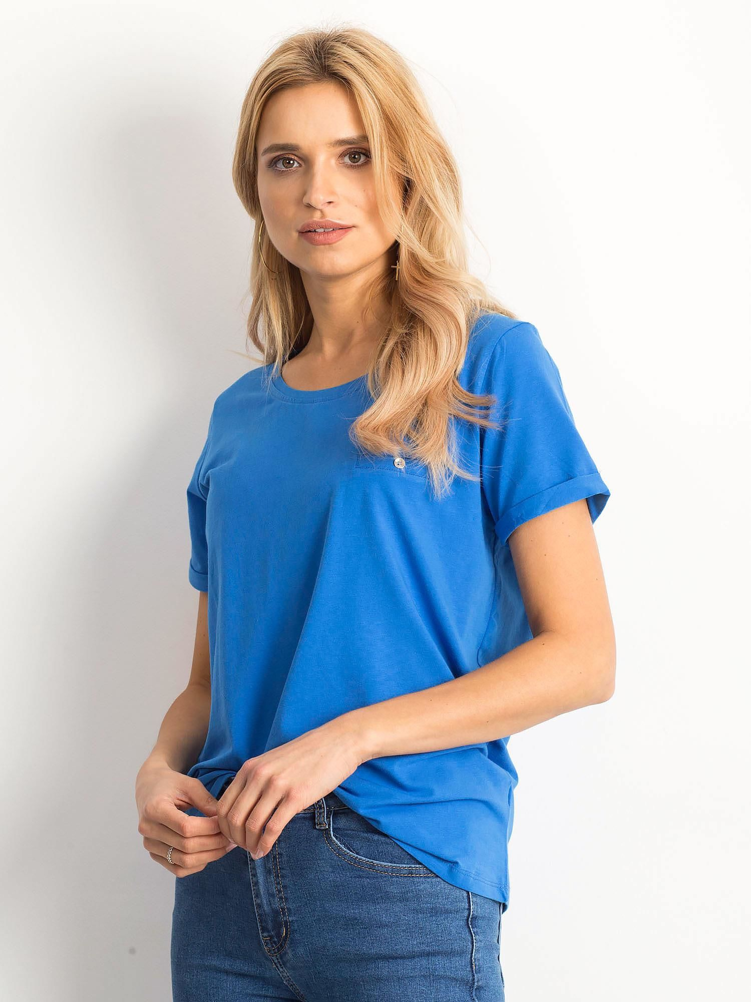 T-shirt Ciemny niebieski