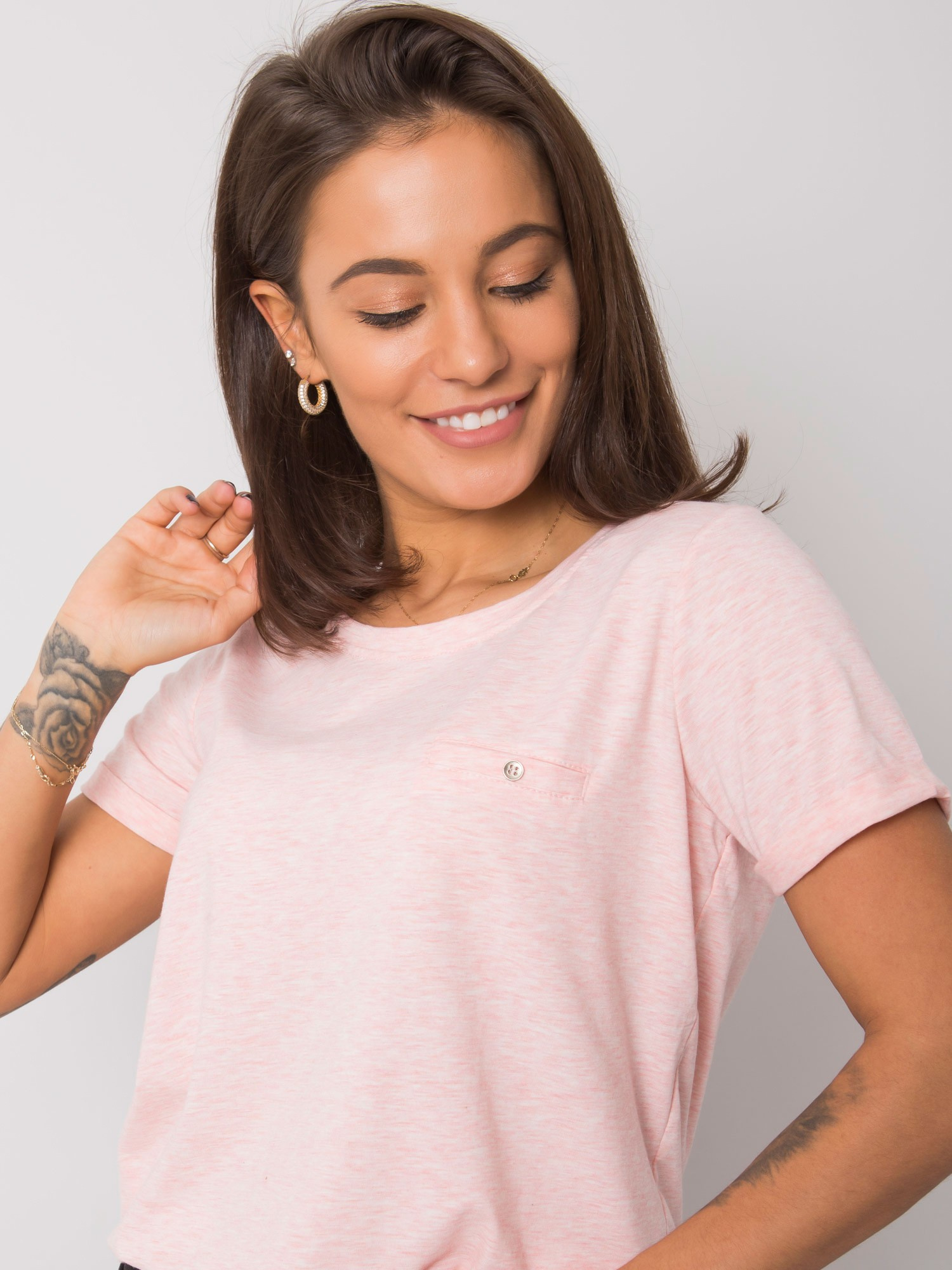T-shirt Jasny różowy