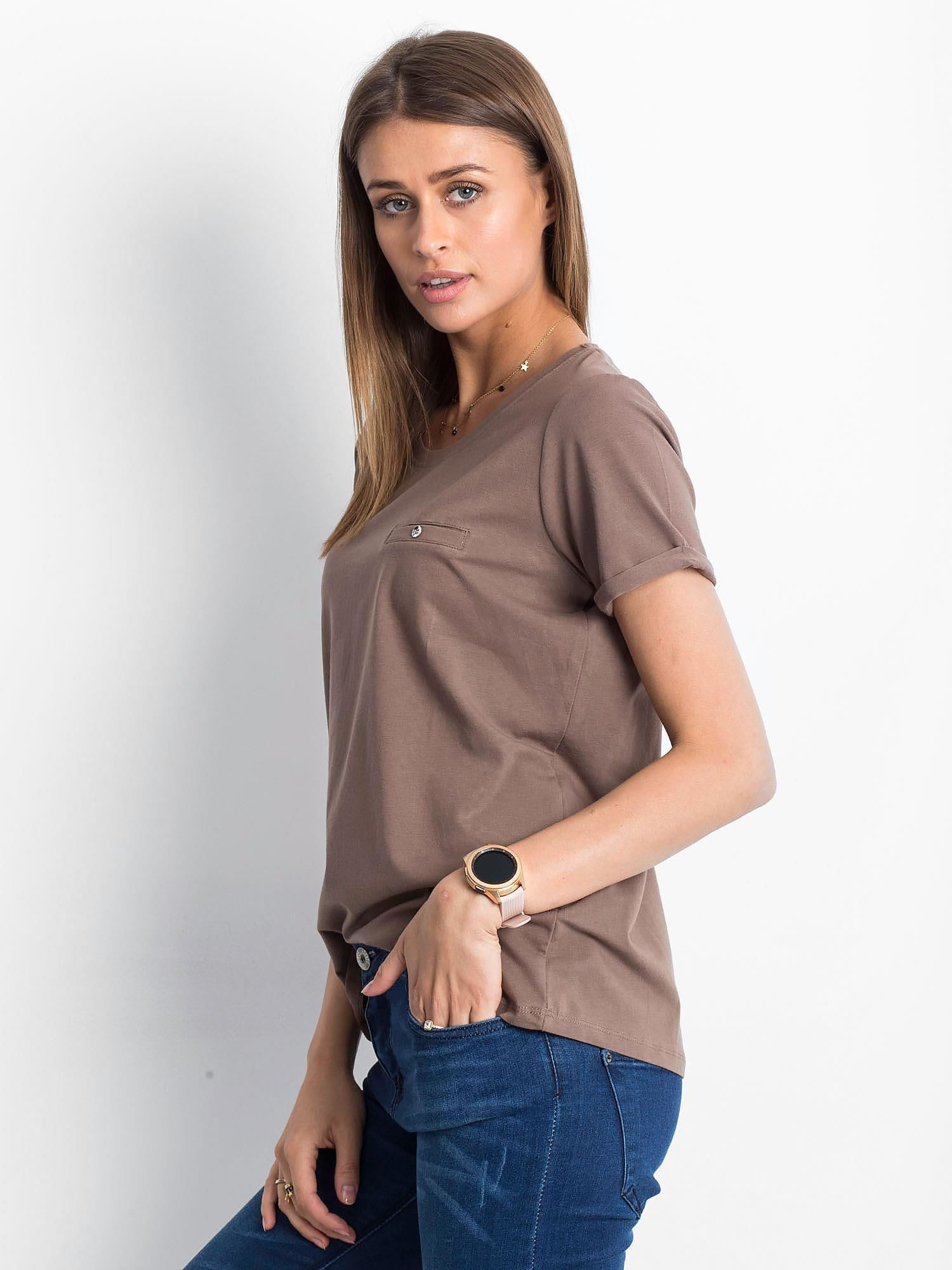 T-shirt Brązowy