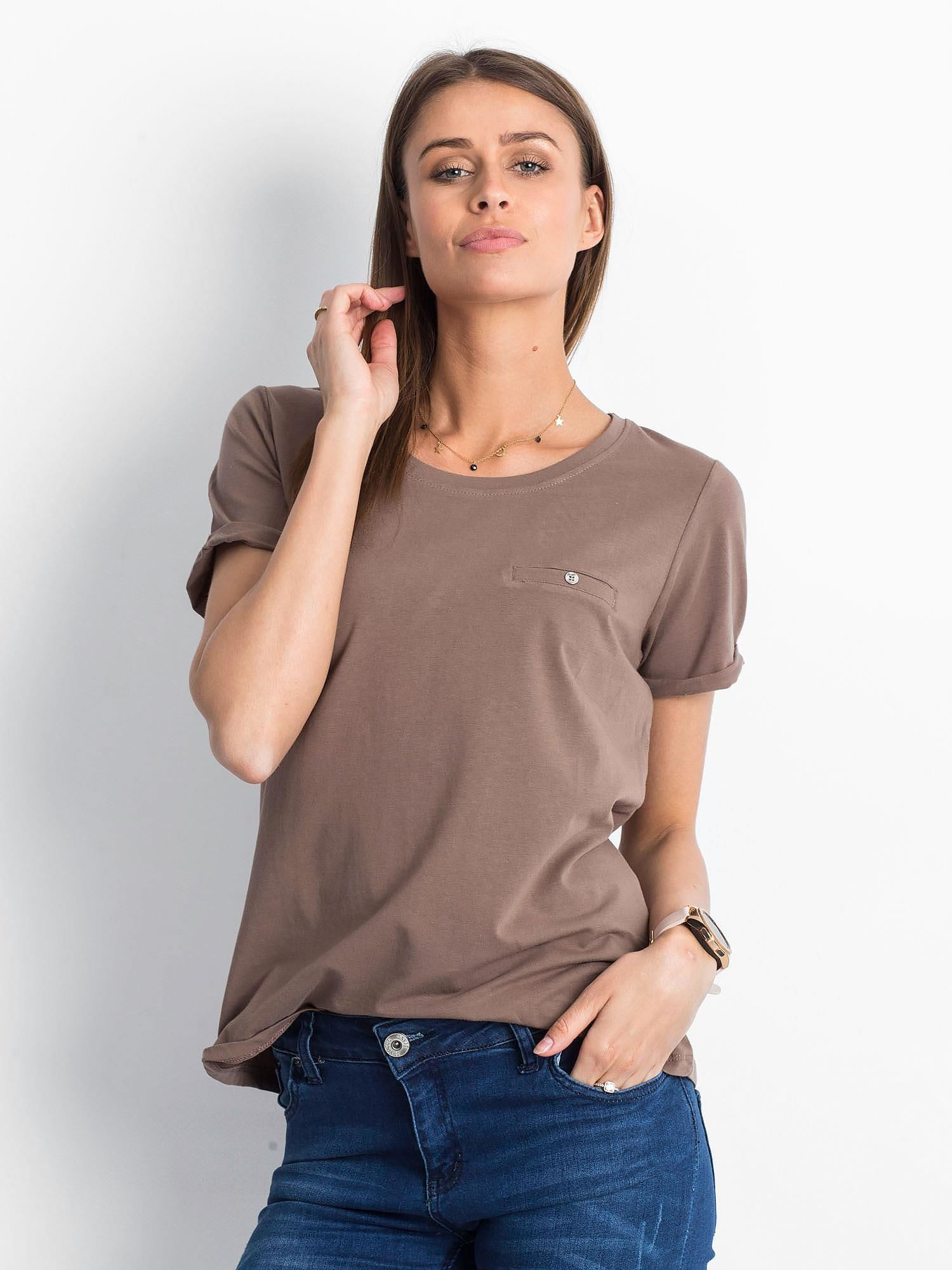 T-shirt Brązowy