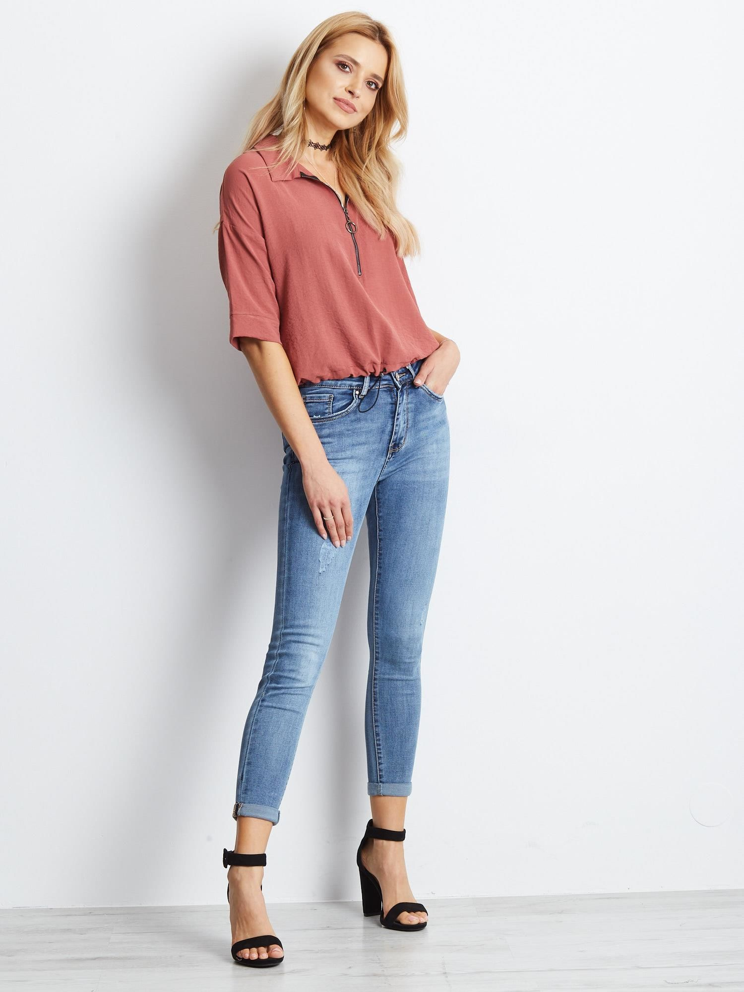 Spodnie jeans Niebieski