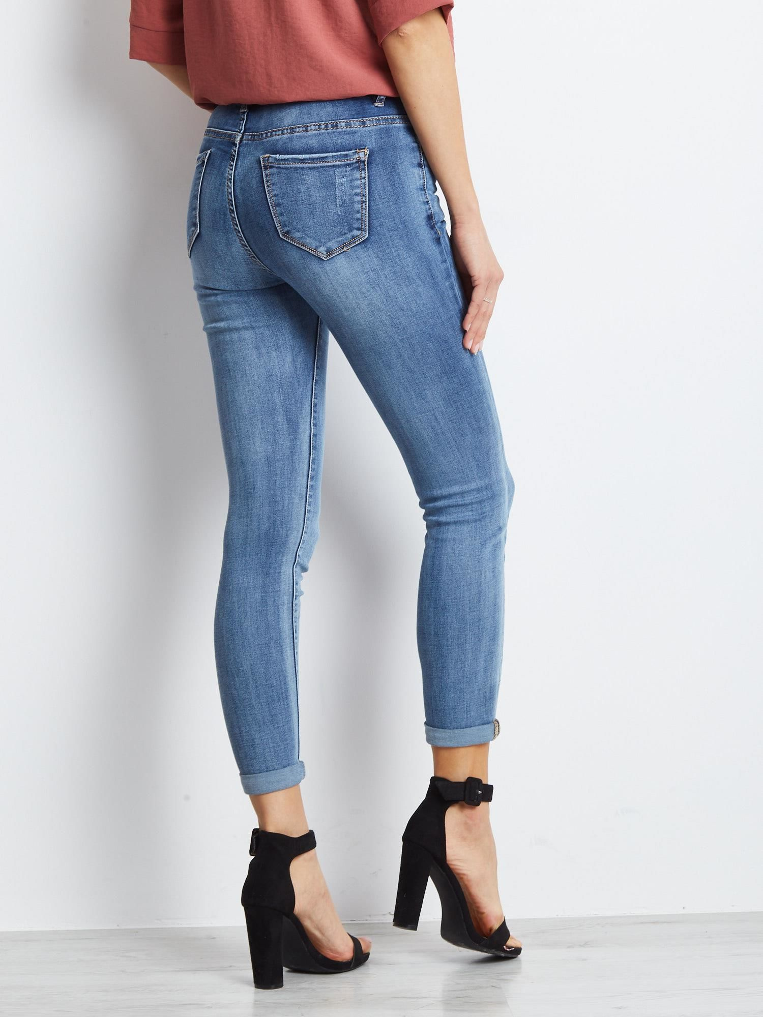 Spodnie jeans Niebieski