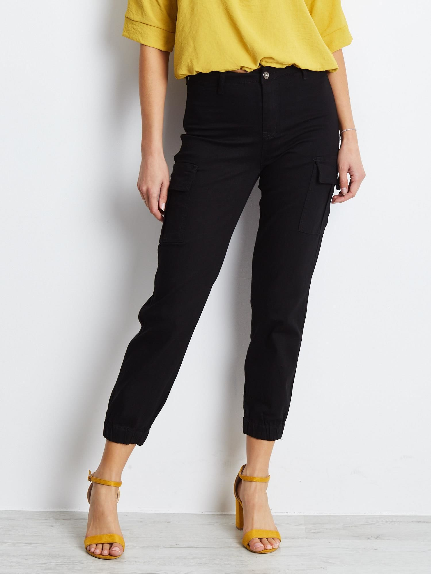 Spodnie jeans Czarny