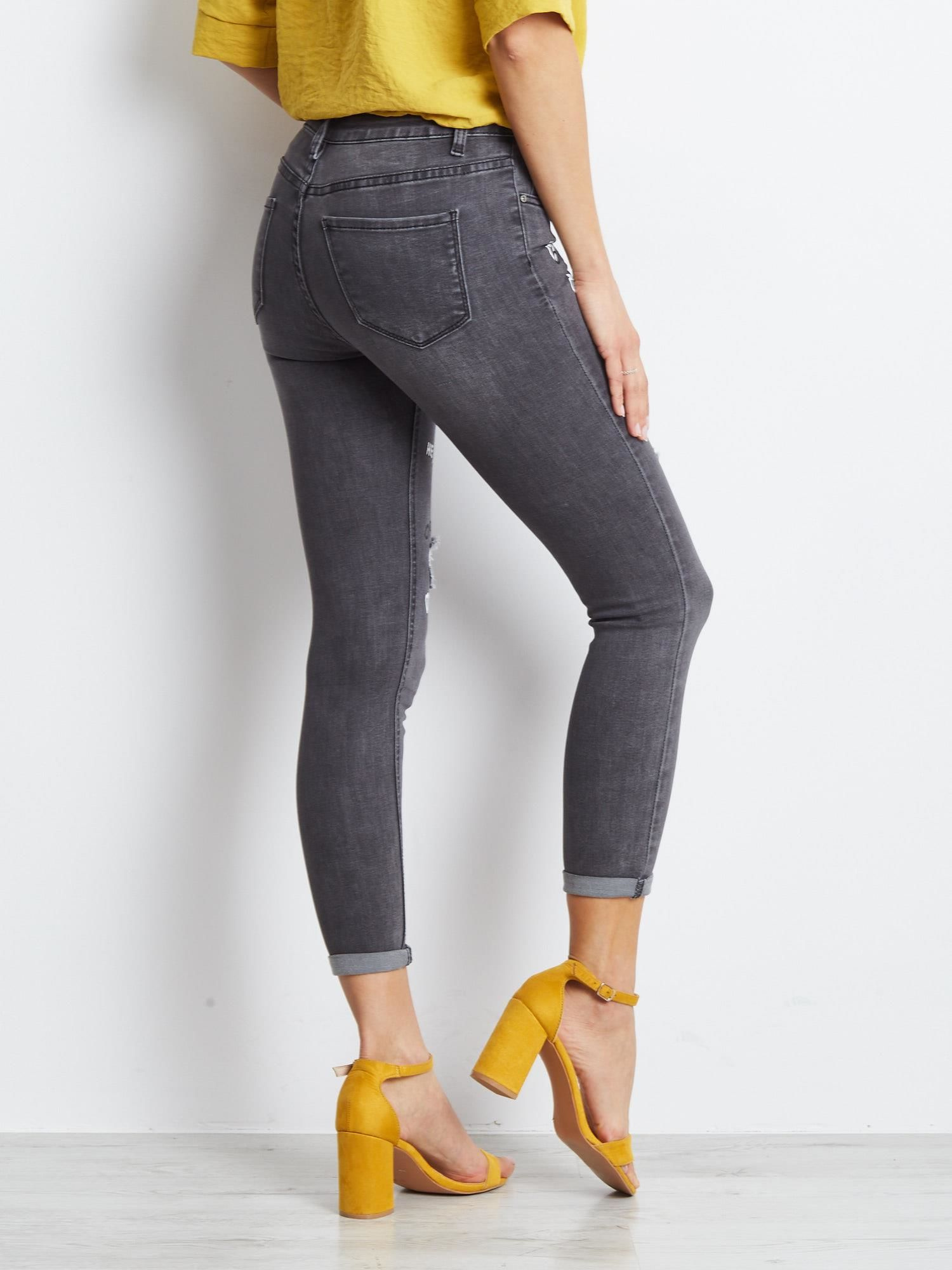 Spodnie jeans Ciemny szary