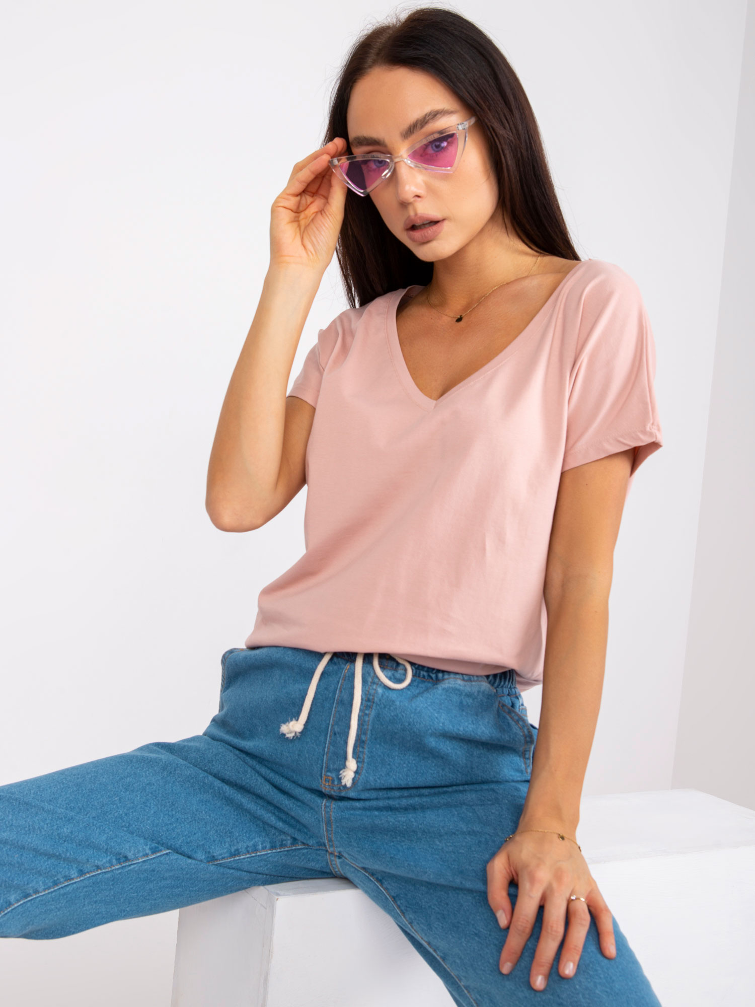 T-shirt Jasny różowy