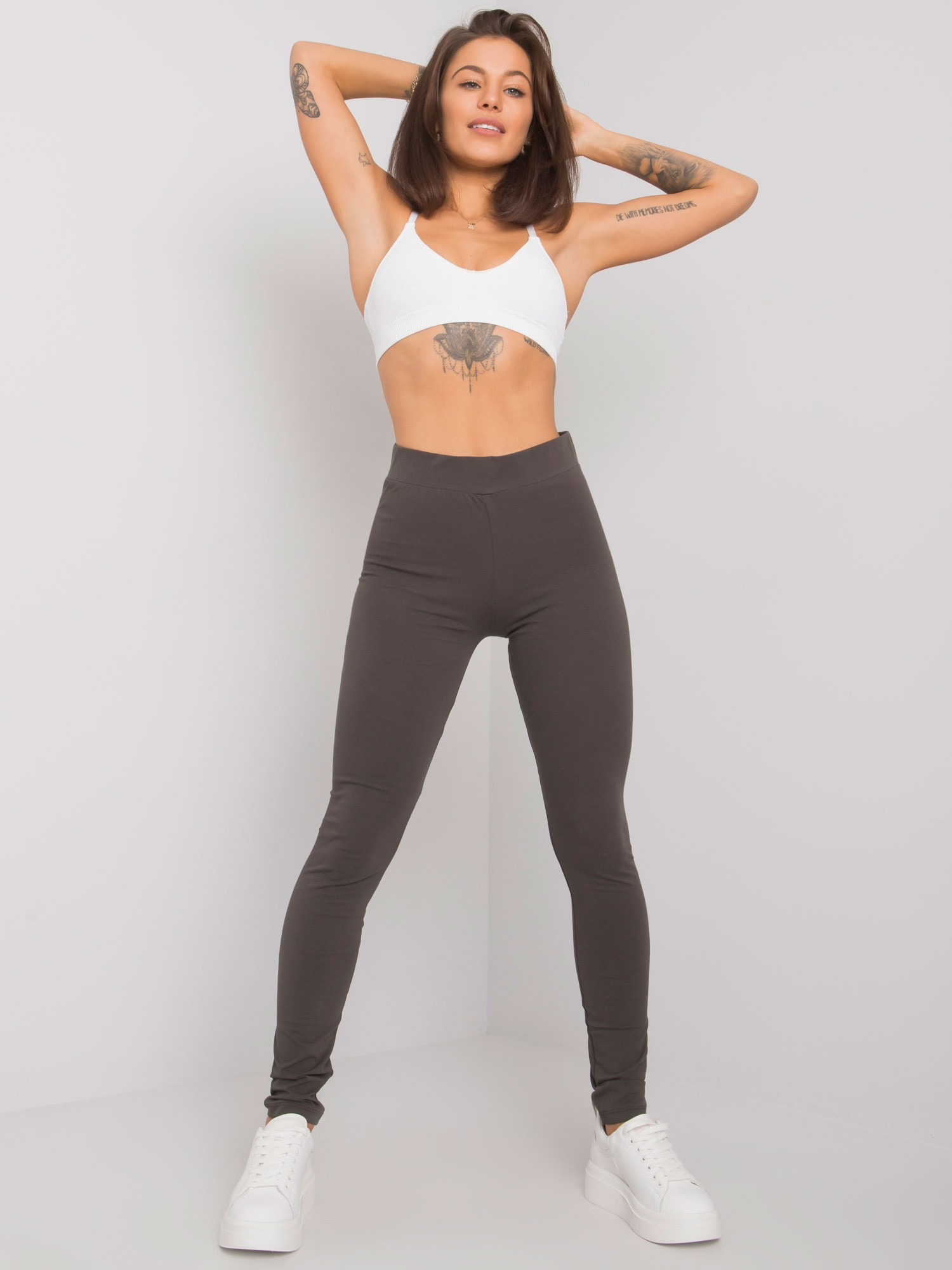 Leginsy Ciemny khaki