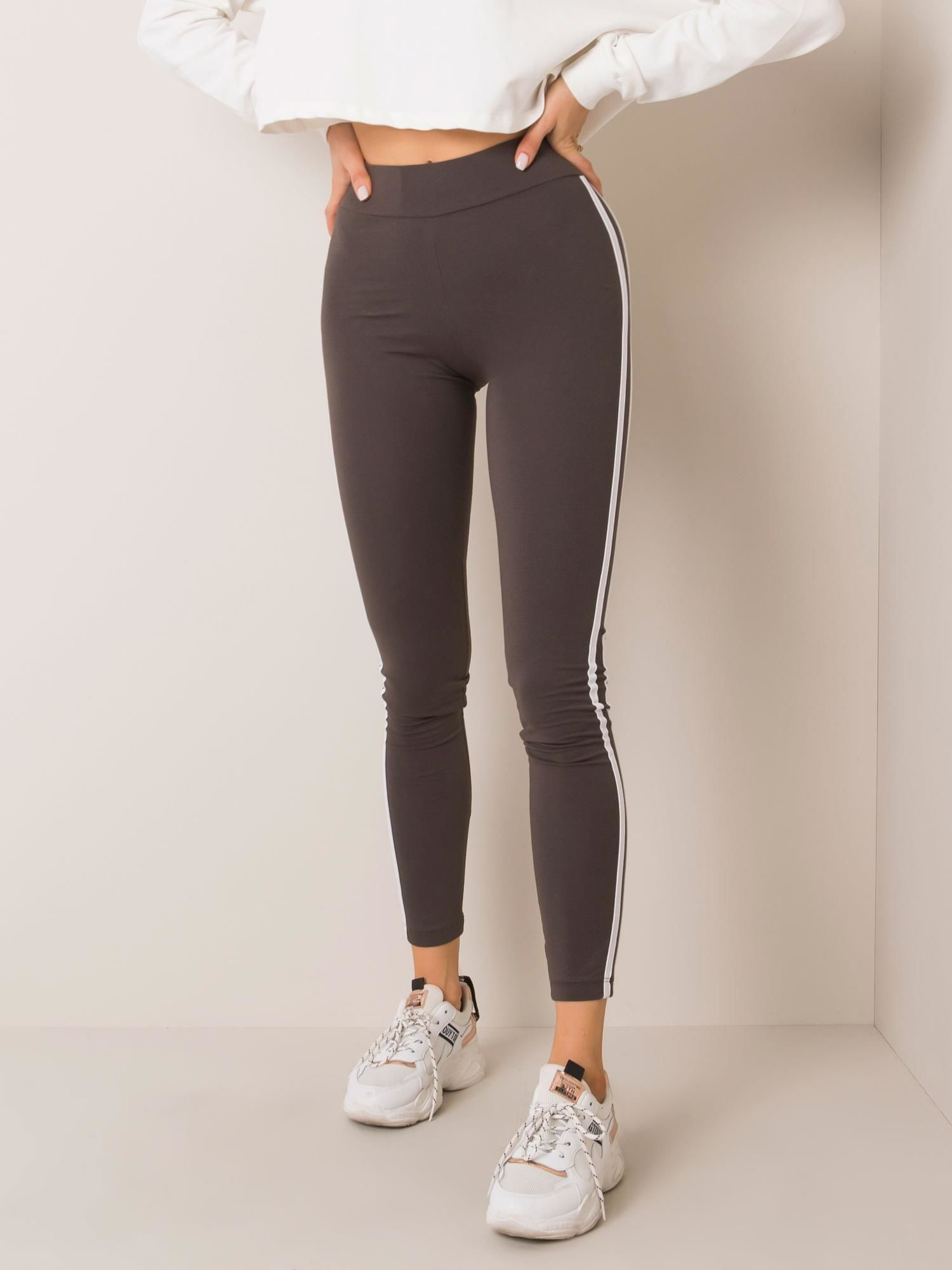 Leginsy Ciemny khaki
