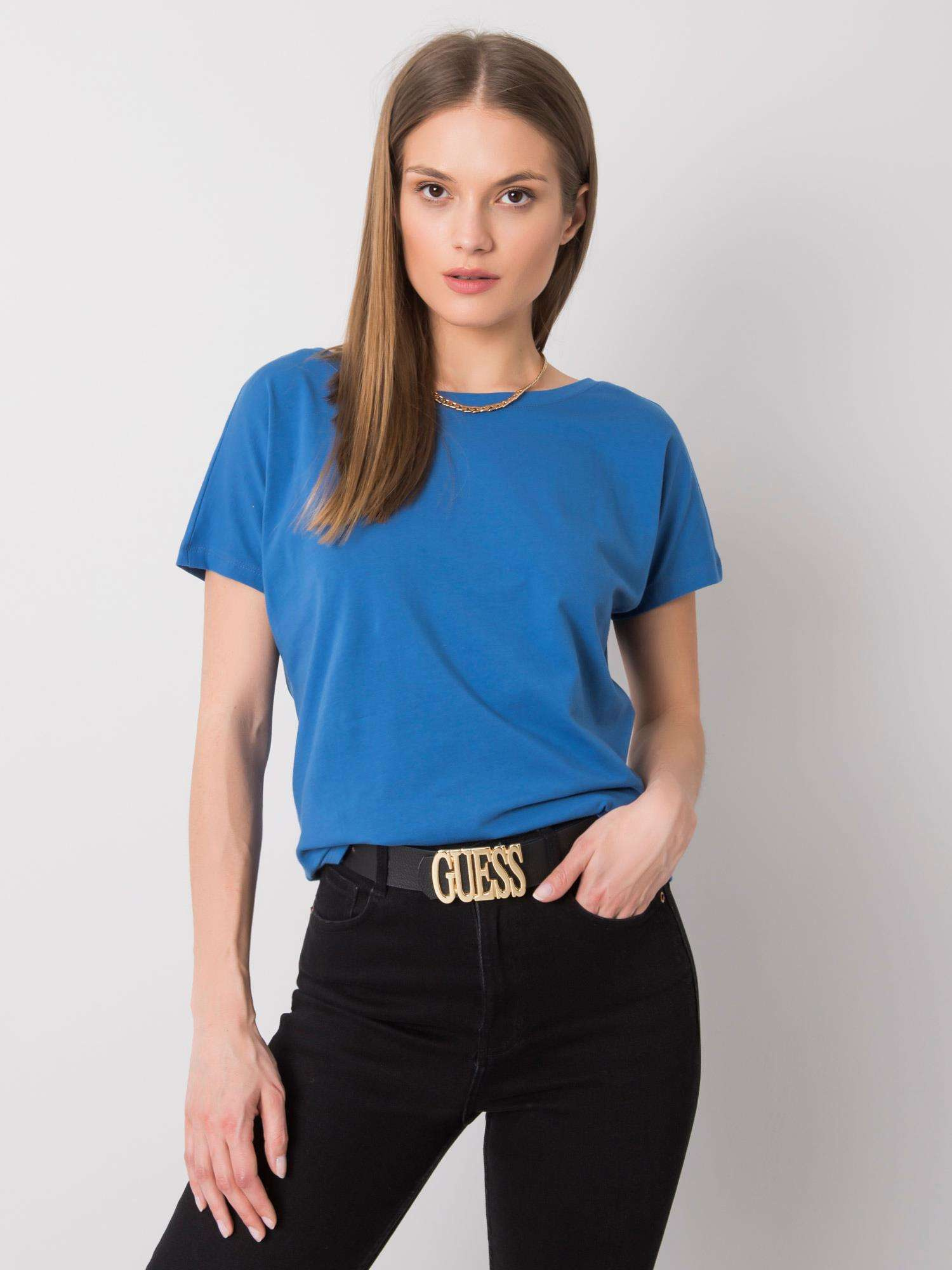 T-shirt Ciemny niebieski
