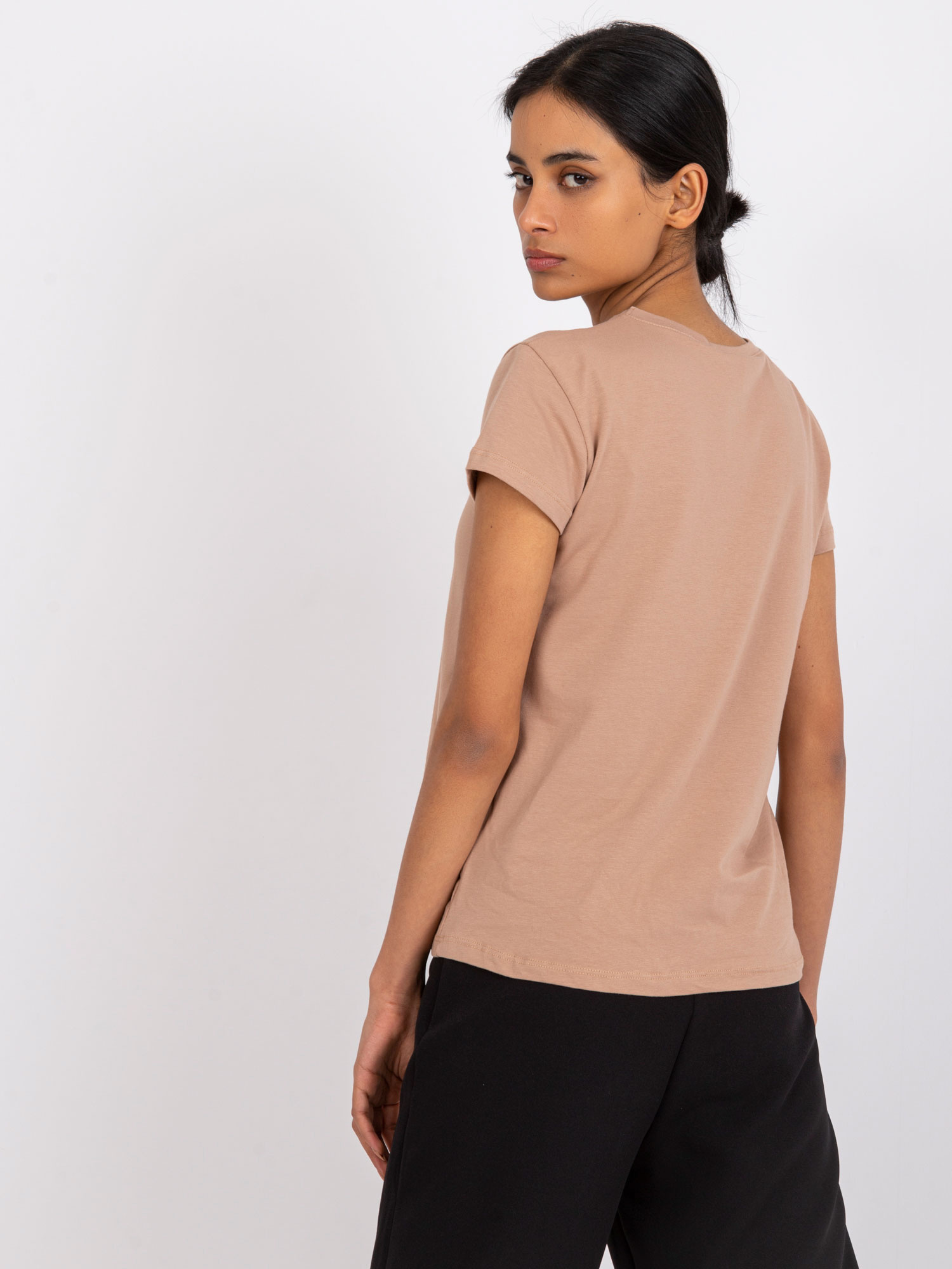 T-shirt Camelowy
