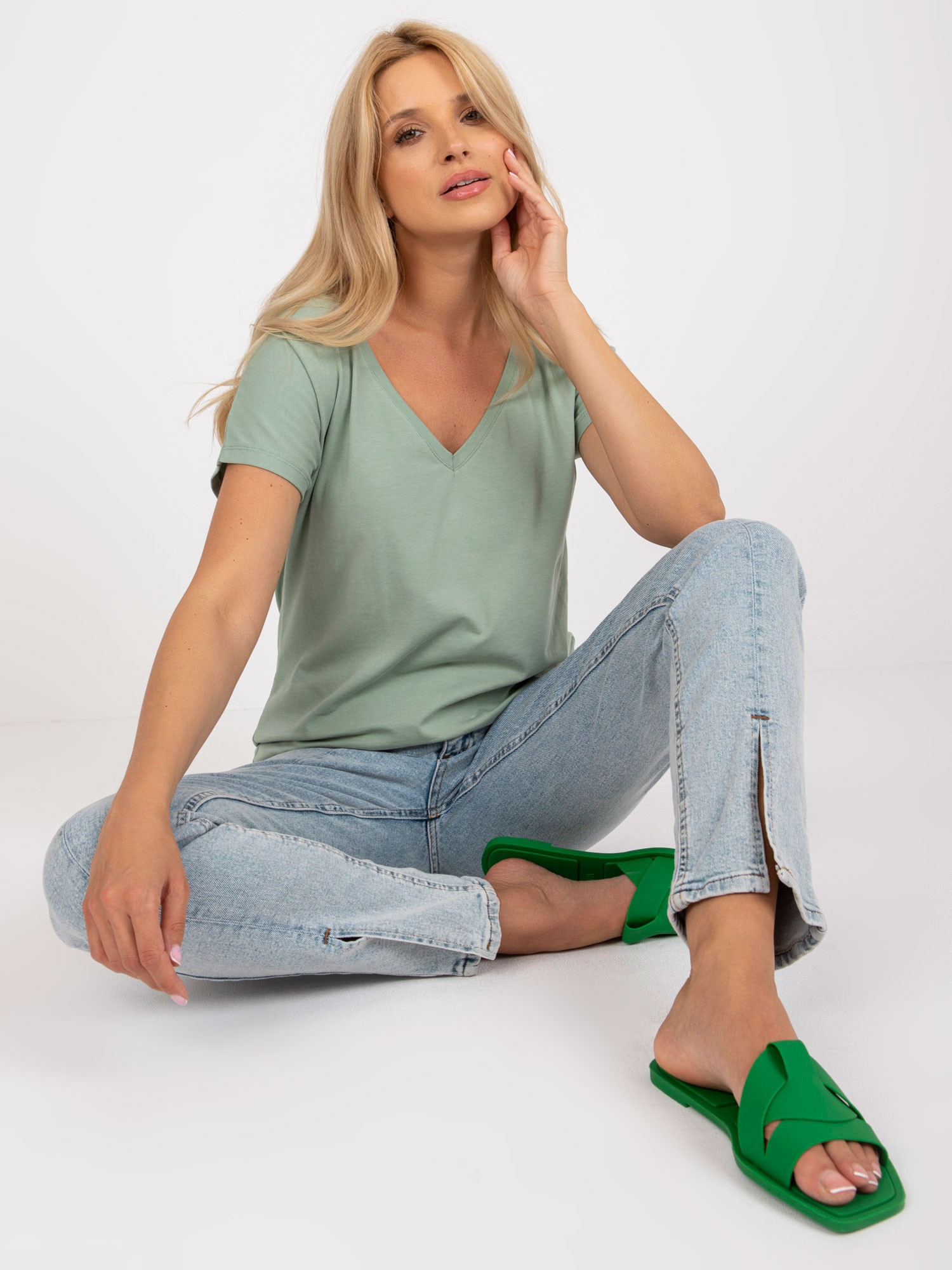 T-shirt Pistacjowy