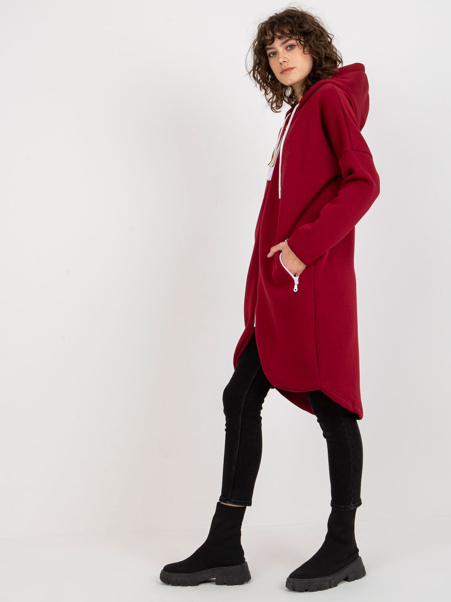 Bluza Bordowy